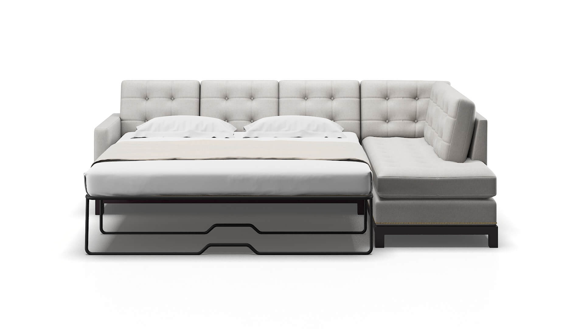 Davos Cosmo Silver Panel Sleeper Espresso legs 1