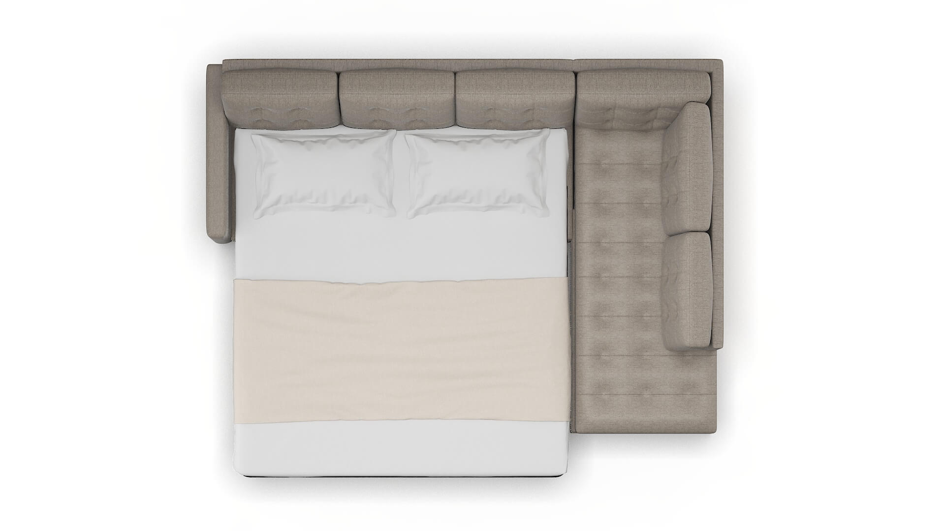 Davos Cosmo Taupe Panel Sleeper Espresso legs 3