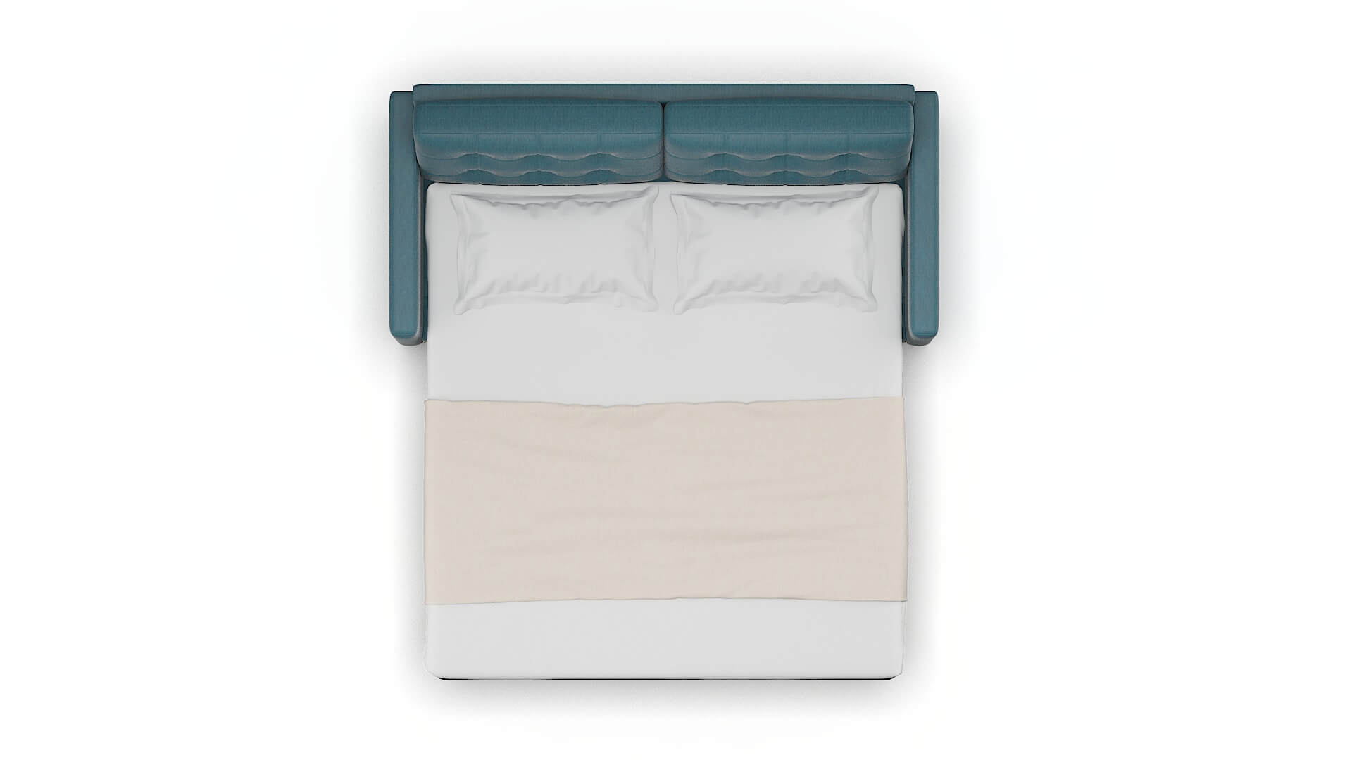 Davos Cosmo Teal Sofa Sleeper Espresso legs 3