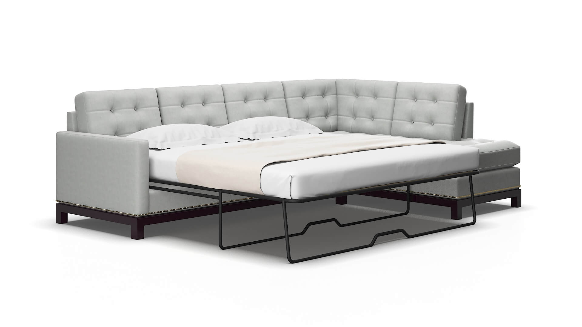 Davos Dawson platinum Panel sleeper Espresso Legs  2