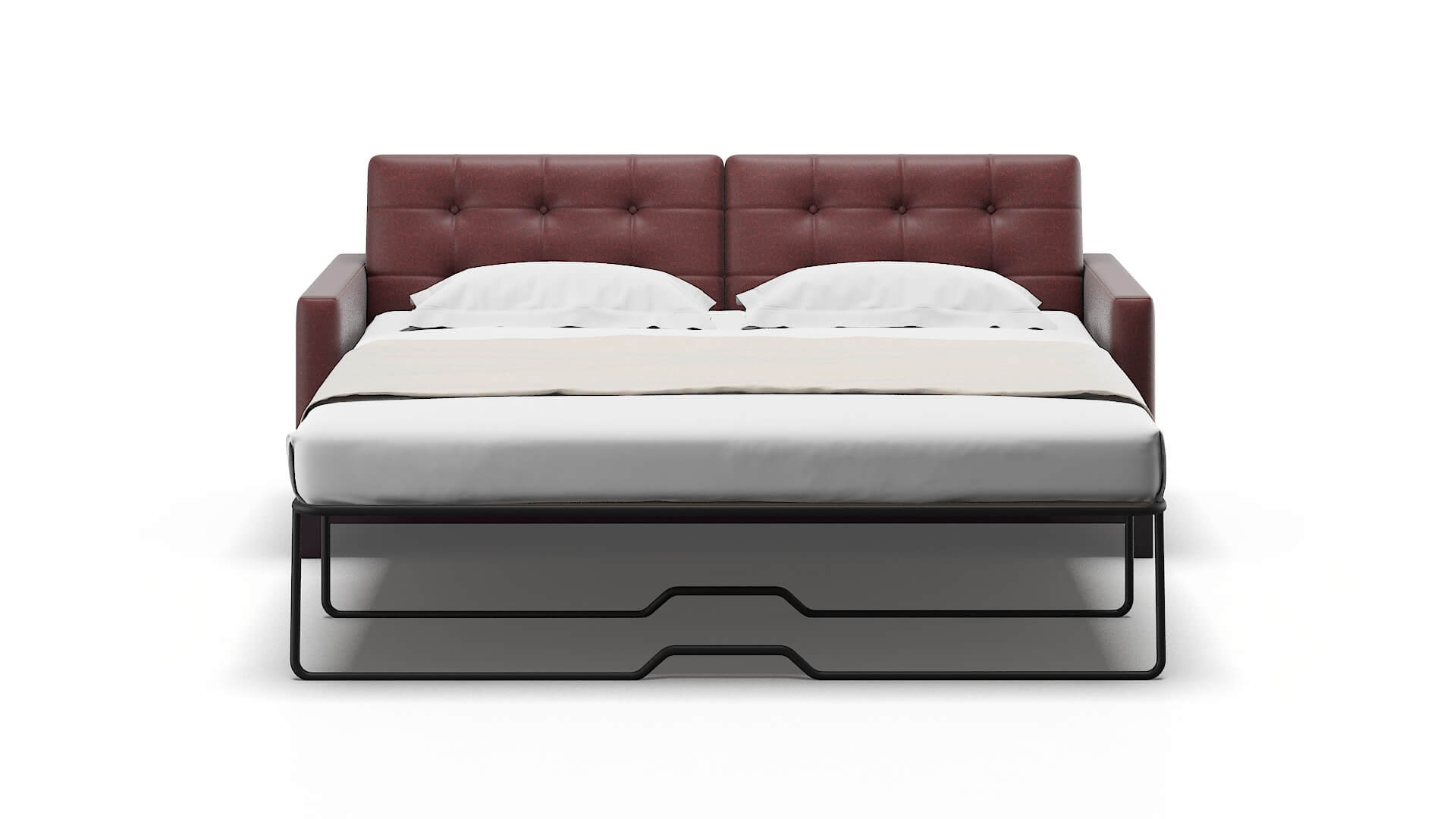 Davos Derby Berry Sofa Sleeper Espresso legs 1