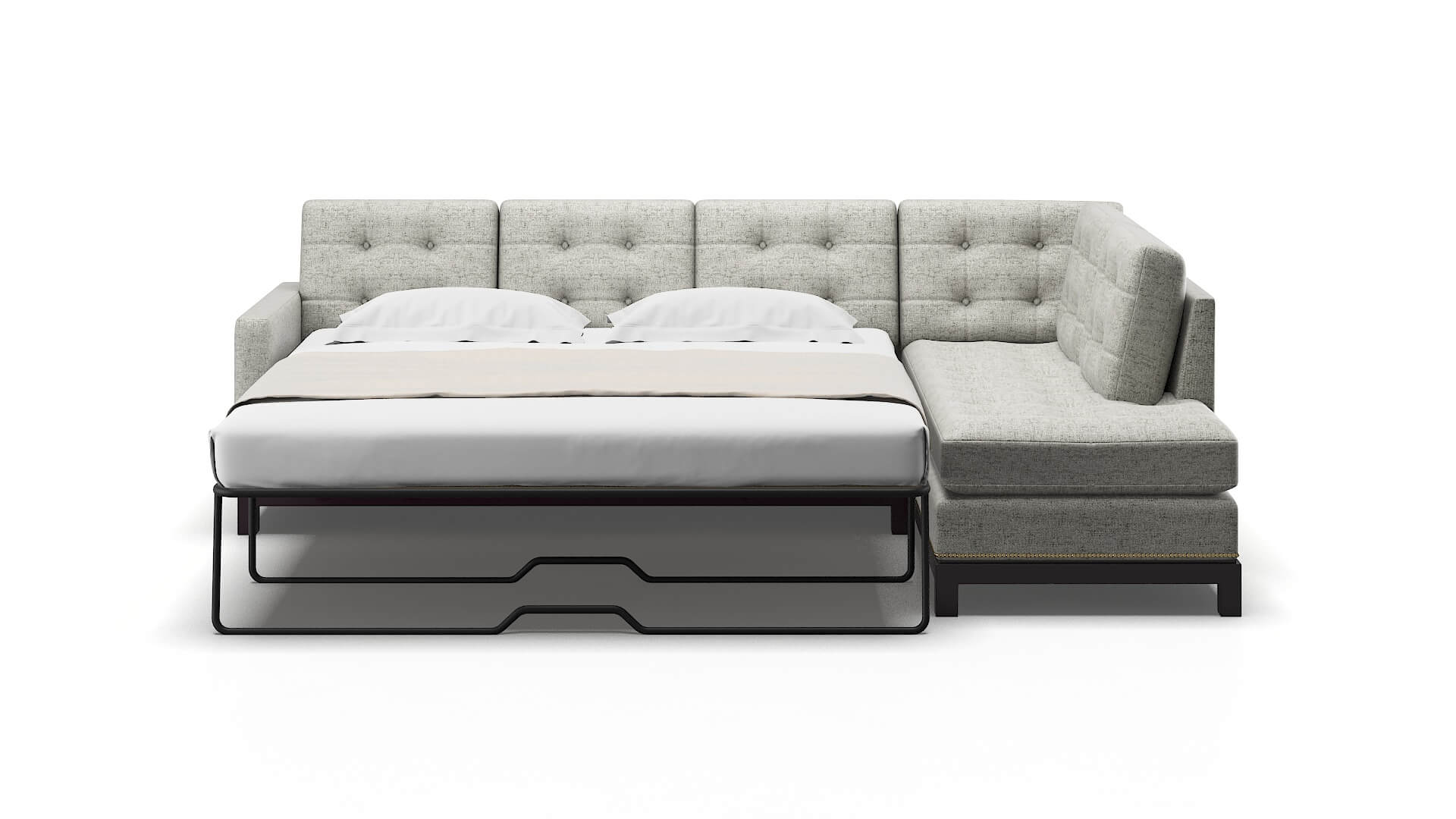 Davos Derby Silver Panel Sleeper Espresso legs 1