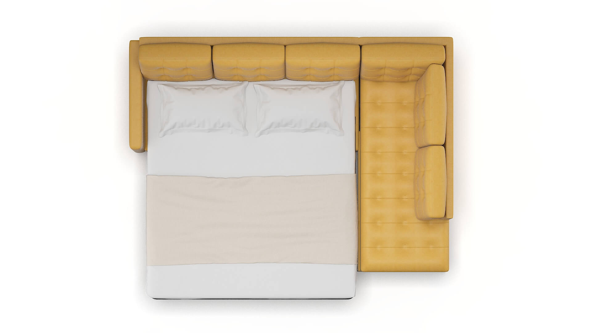 Davos Dream_d Sunflower Panel Sleeper Espresso legs 3