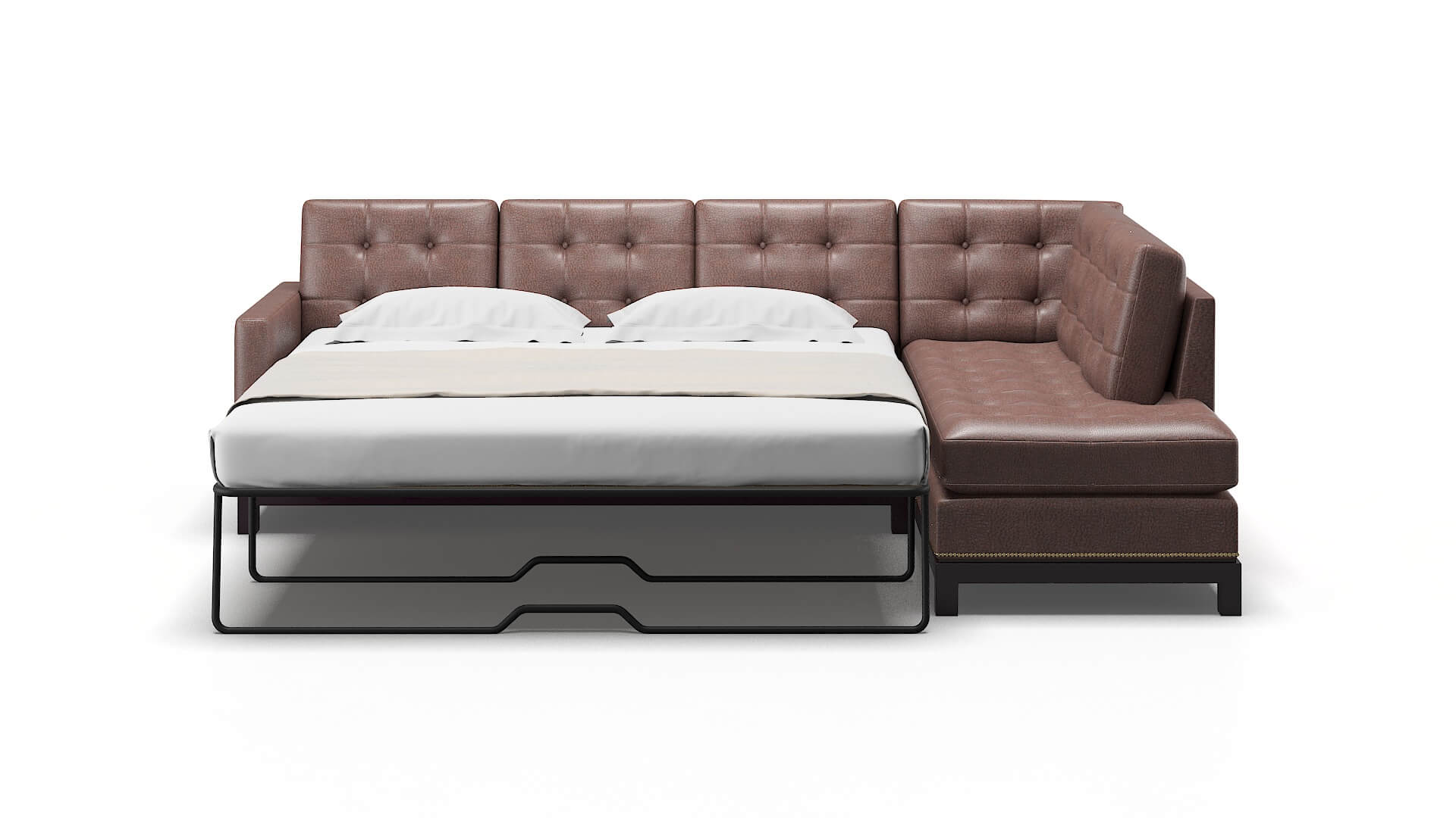 Davos Ford Brown Panel Sleeper Espresso legs 1