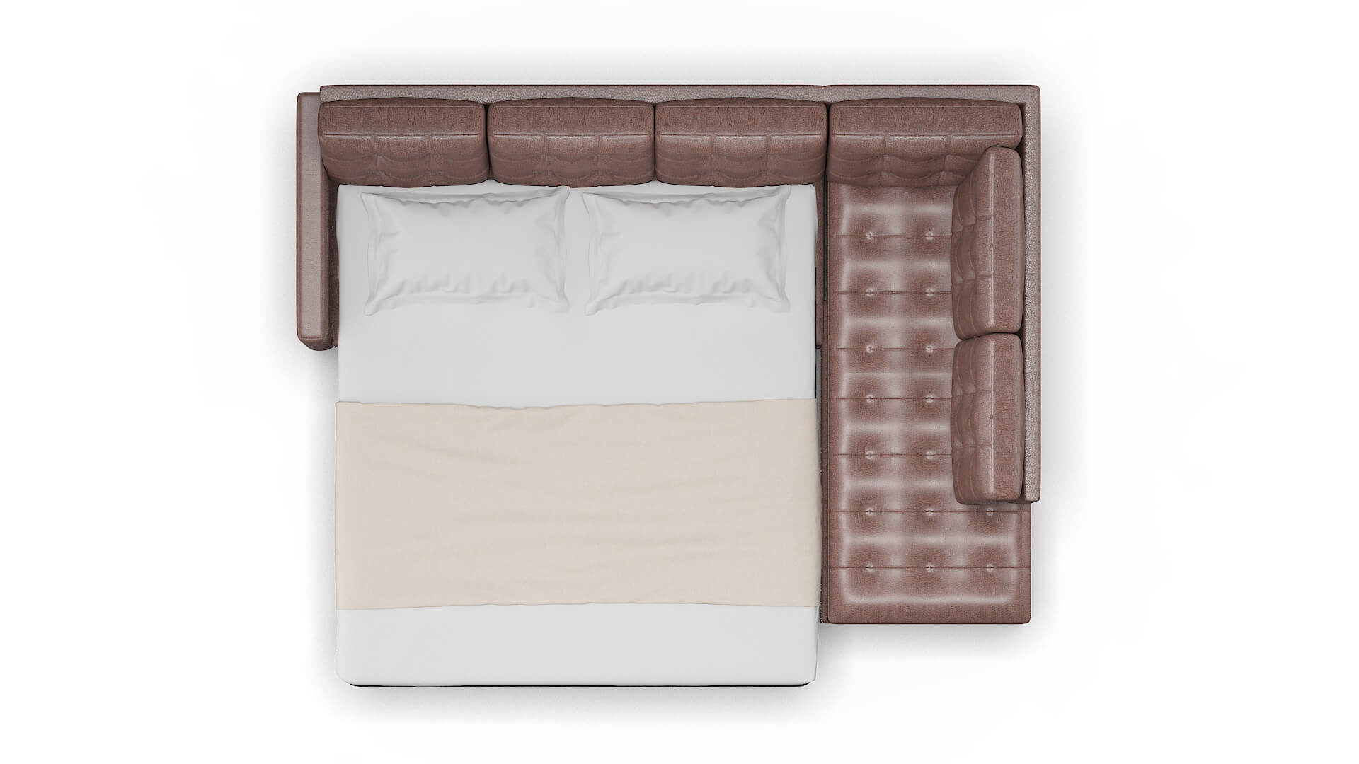 Davos Ford Brown Panel Sleeper Espresso legs 3