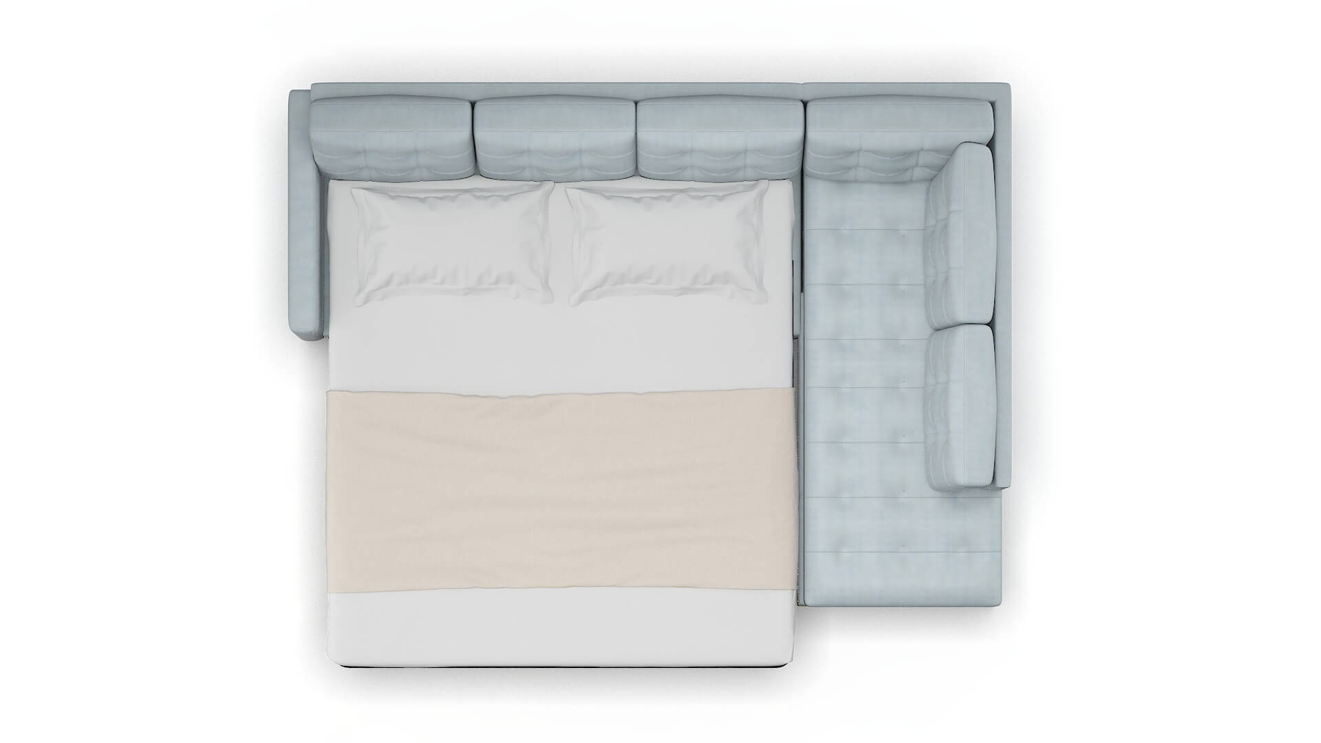 Davos Hathaway Aqua Panel Sleeper Espresso legs 3