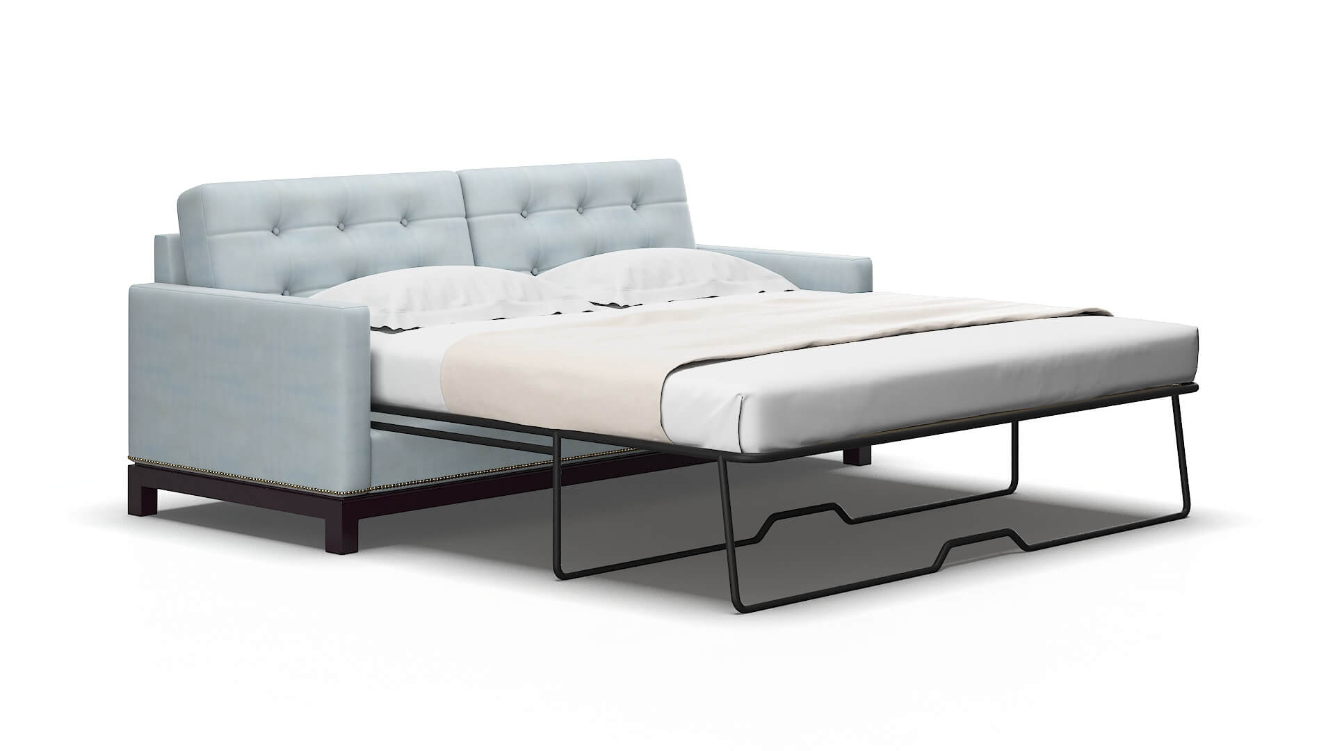 Davos Hathaway aqua Sofa sleeper Espresso Legs  2
