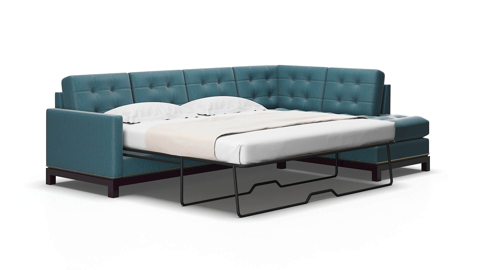 Davos Hepburn teal Panel sleeper Espresso Legs  2