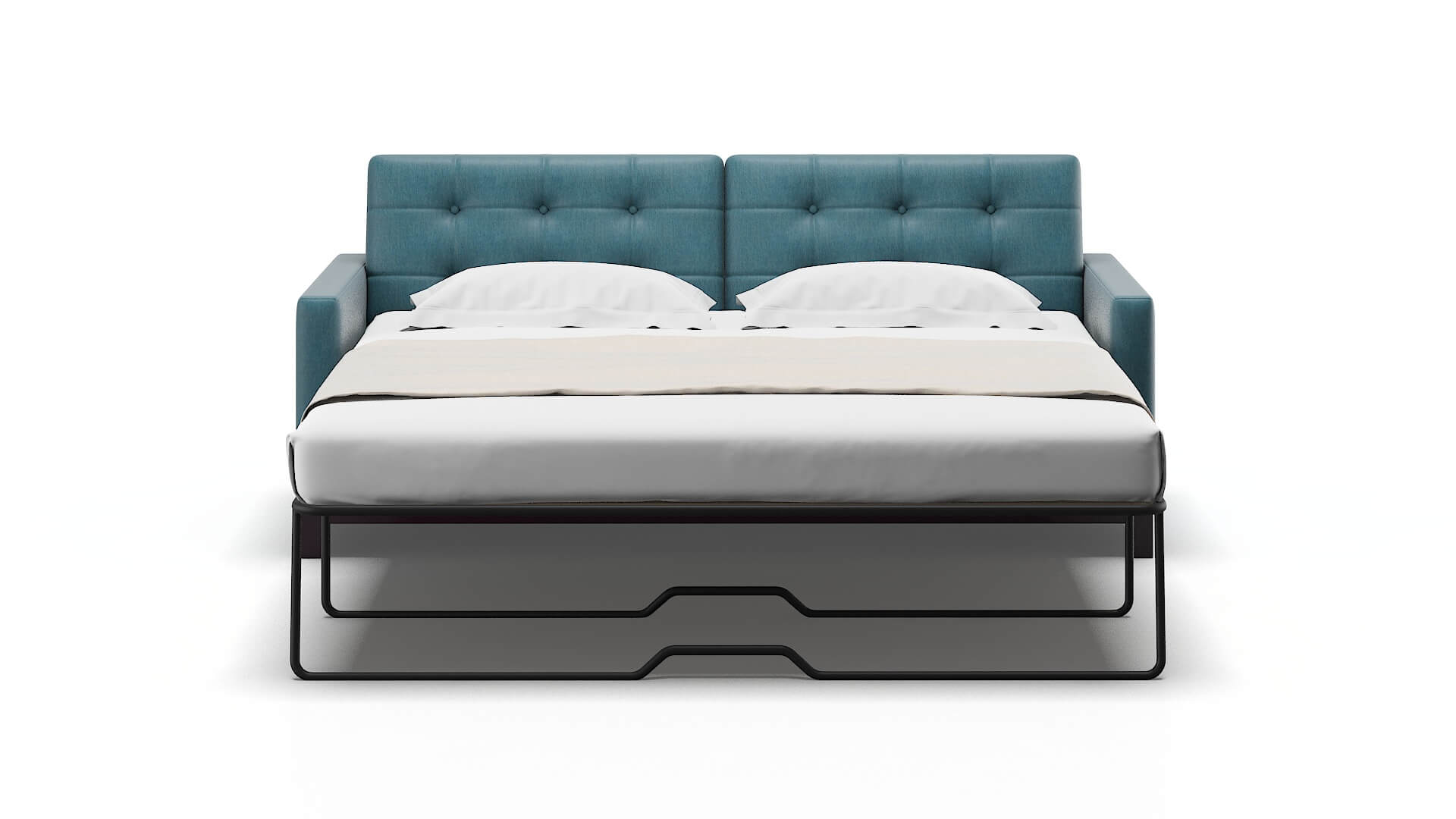 Davos Hepburn Teal Sofa Sleeper Espresso legs 1