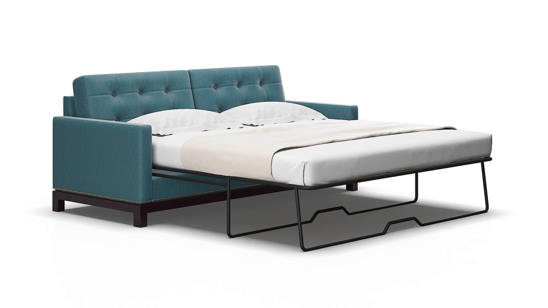 Davos Hepburn Teal Sofa Sleeper Espresso legs 2