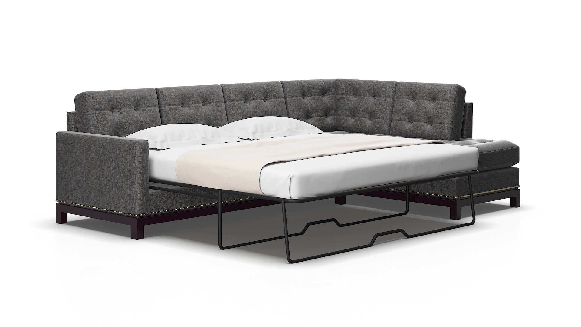 Davos Insight Charcoal Panel Sleeper Espresso legs 2