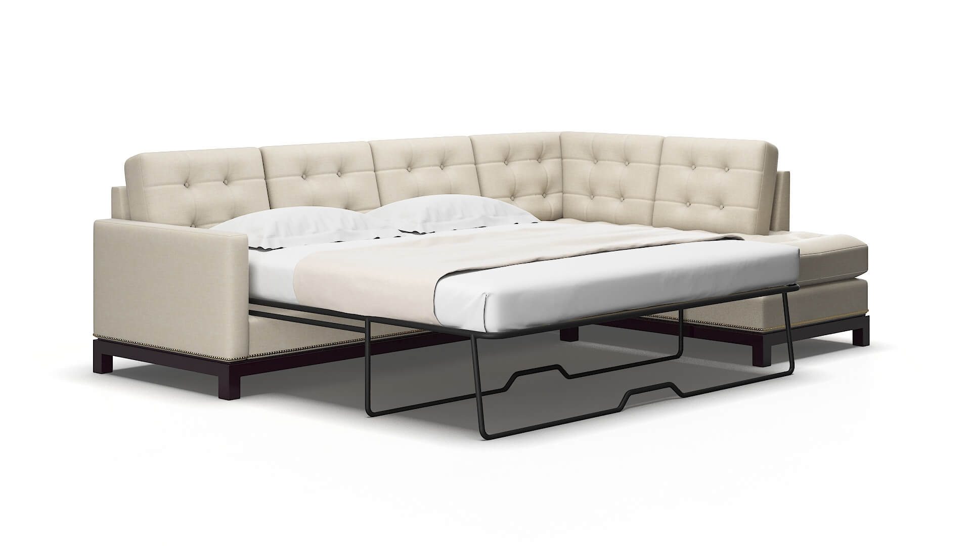 Davos Keylargo almond Panel sleeper Espresso Legs  2