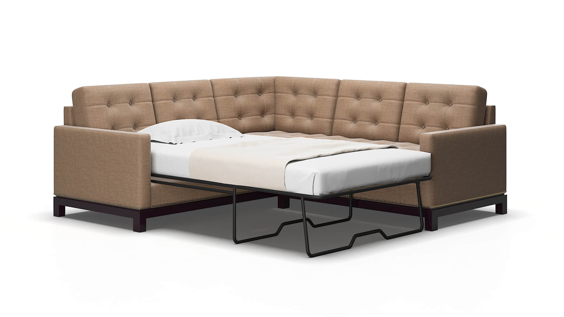 Davos Keylargo mink Sectional sleeper Espresso Legs  2