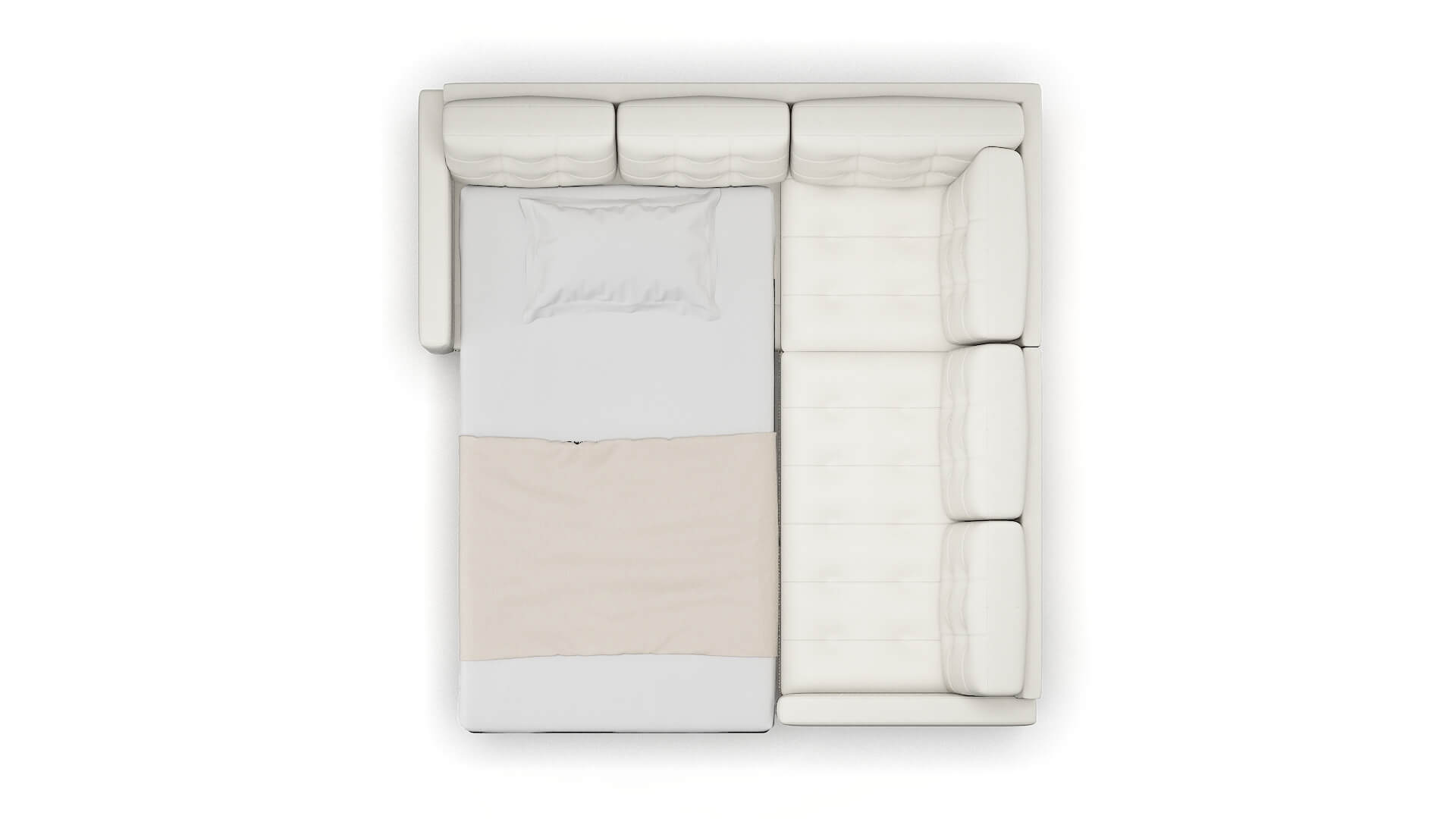 Davos Keylargo Oatmeal Sectional Sleeper Espresso legs 3