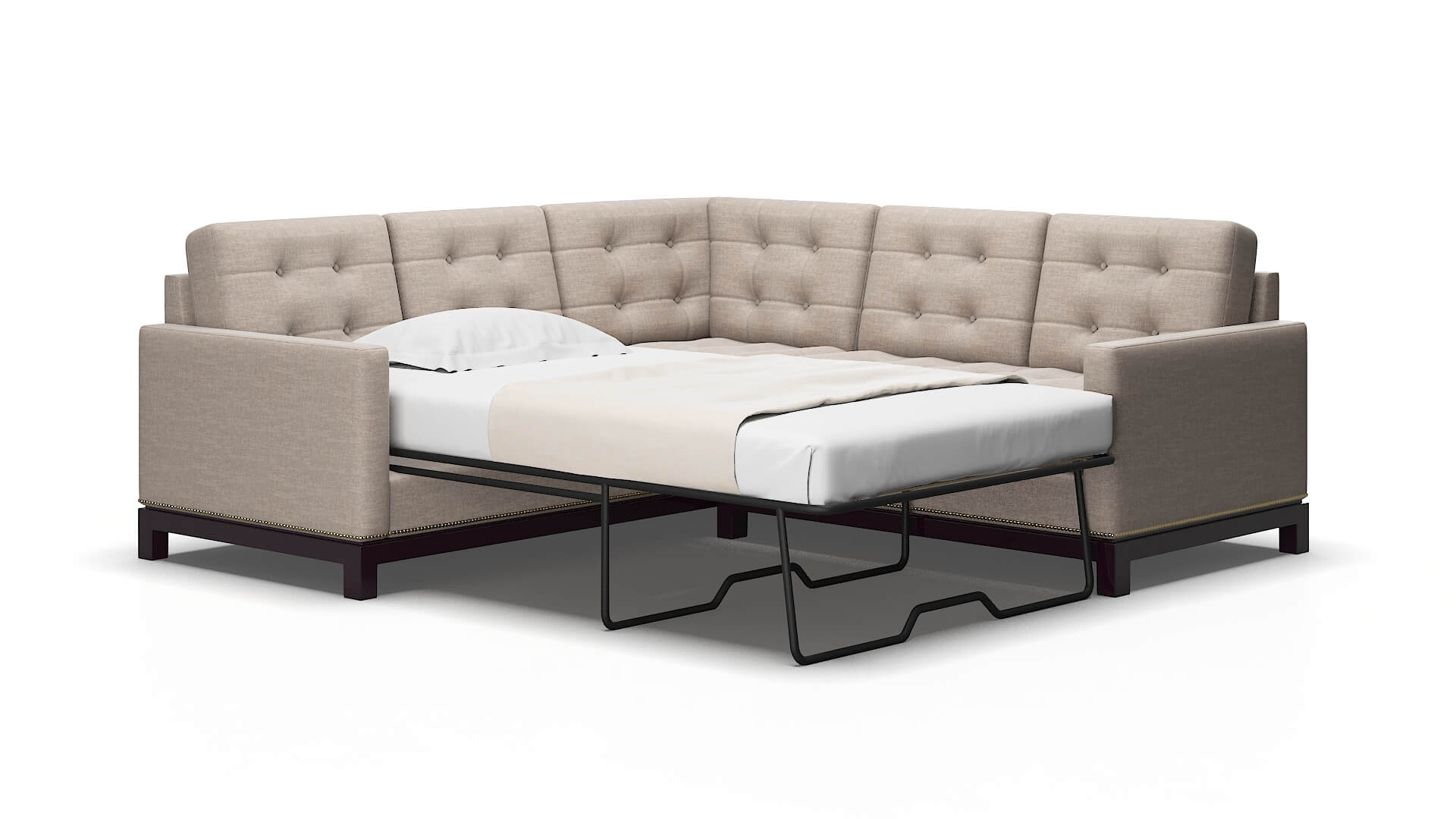 Davos Keylargo pumice Sectional sleeper Espresso Legs  2