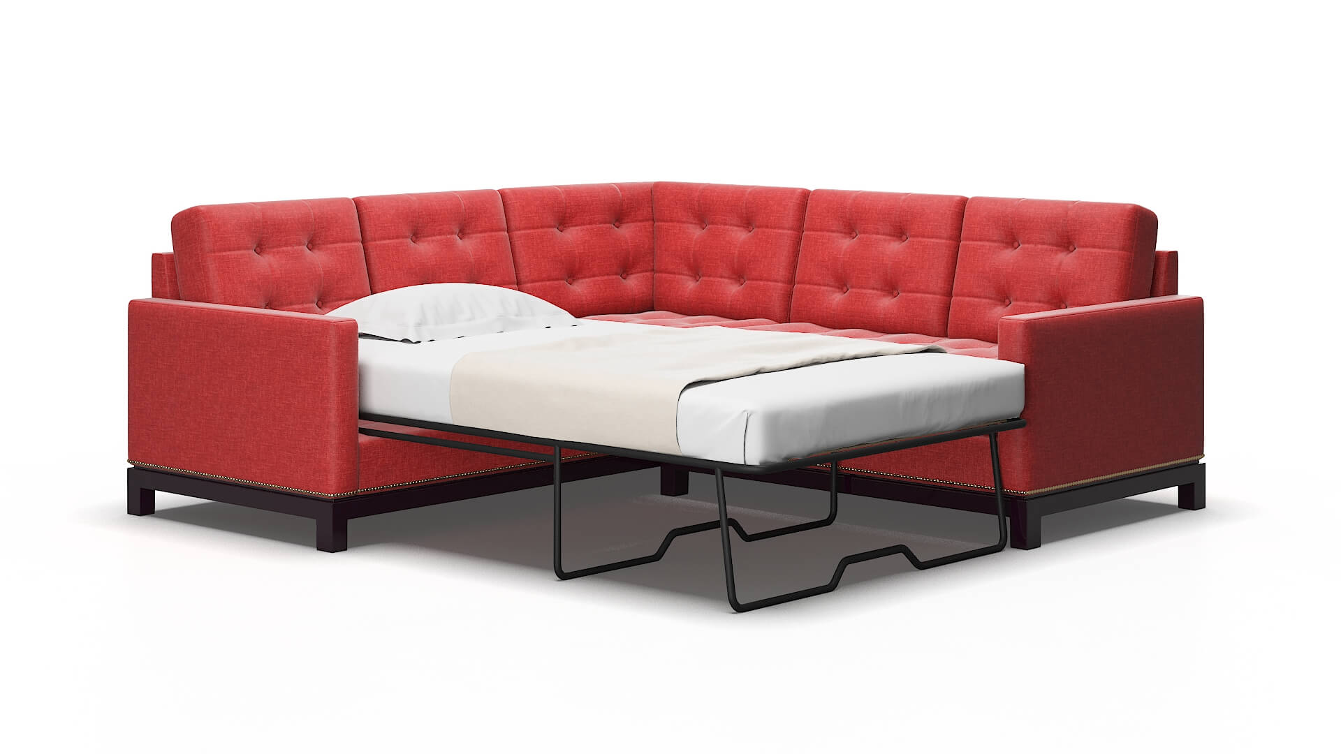 Davos Keylargo Ruby Sectional Sleeper Espresso legs 2