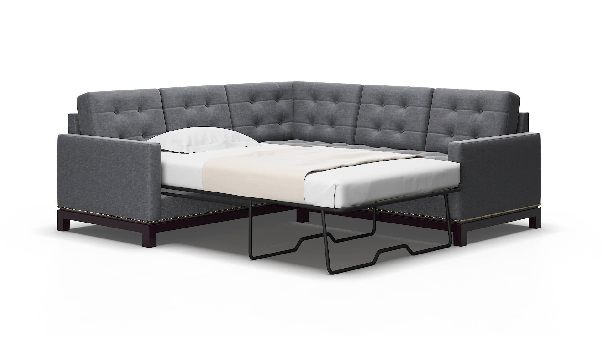 Davos Lana onyx Sectional sleeper Espresso Legs  2