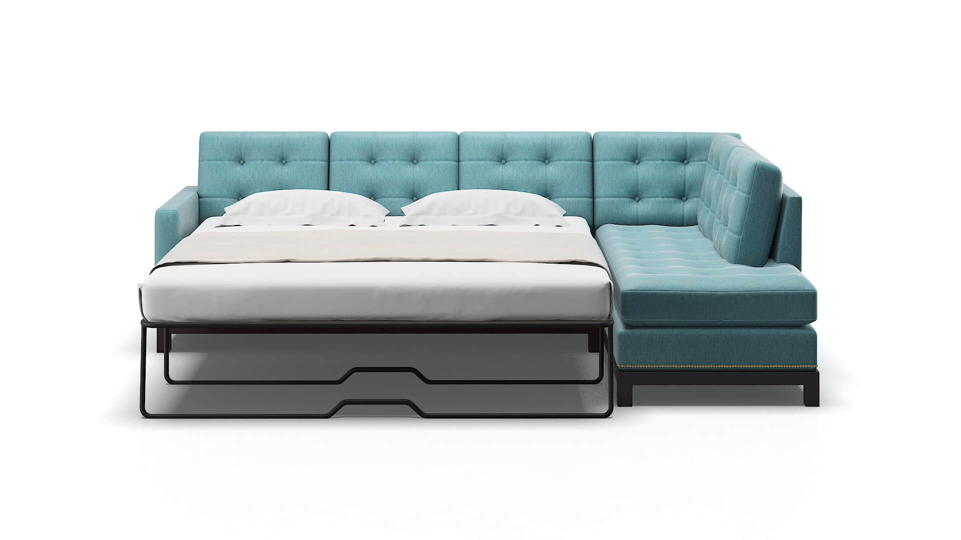 Davos Lana Peacock Panel Sleeper Espresso legs 1