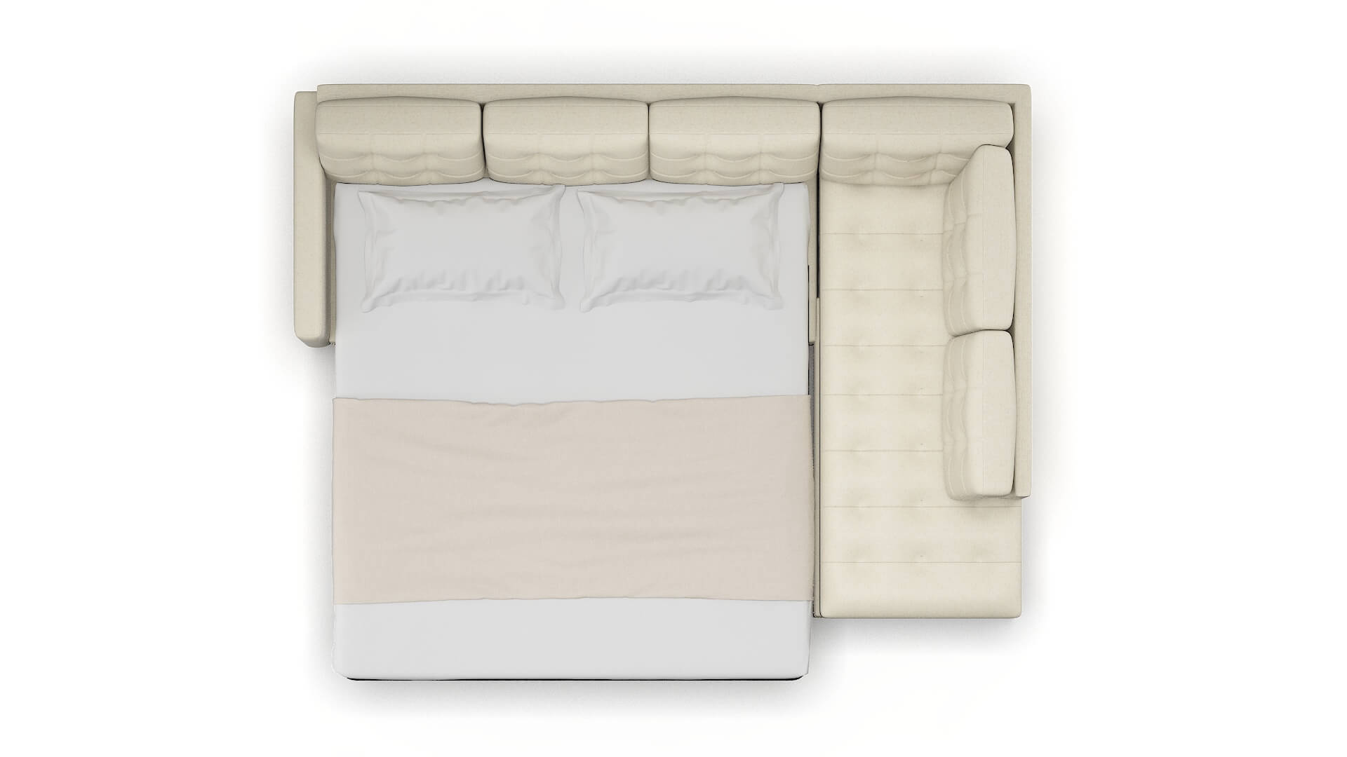 Davos Lana Sand Panel Sleeper Espresso legs 3