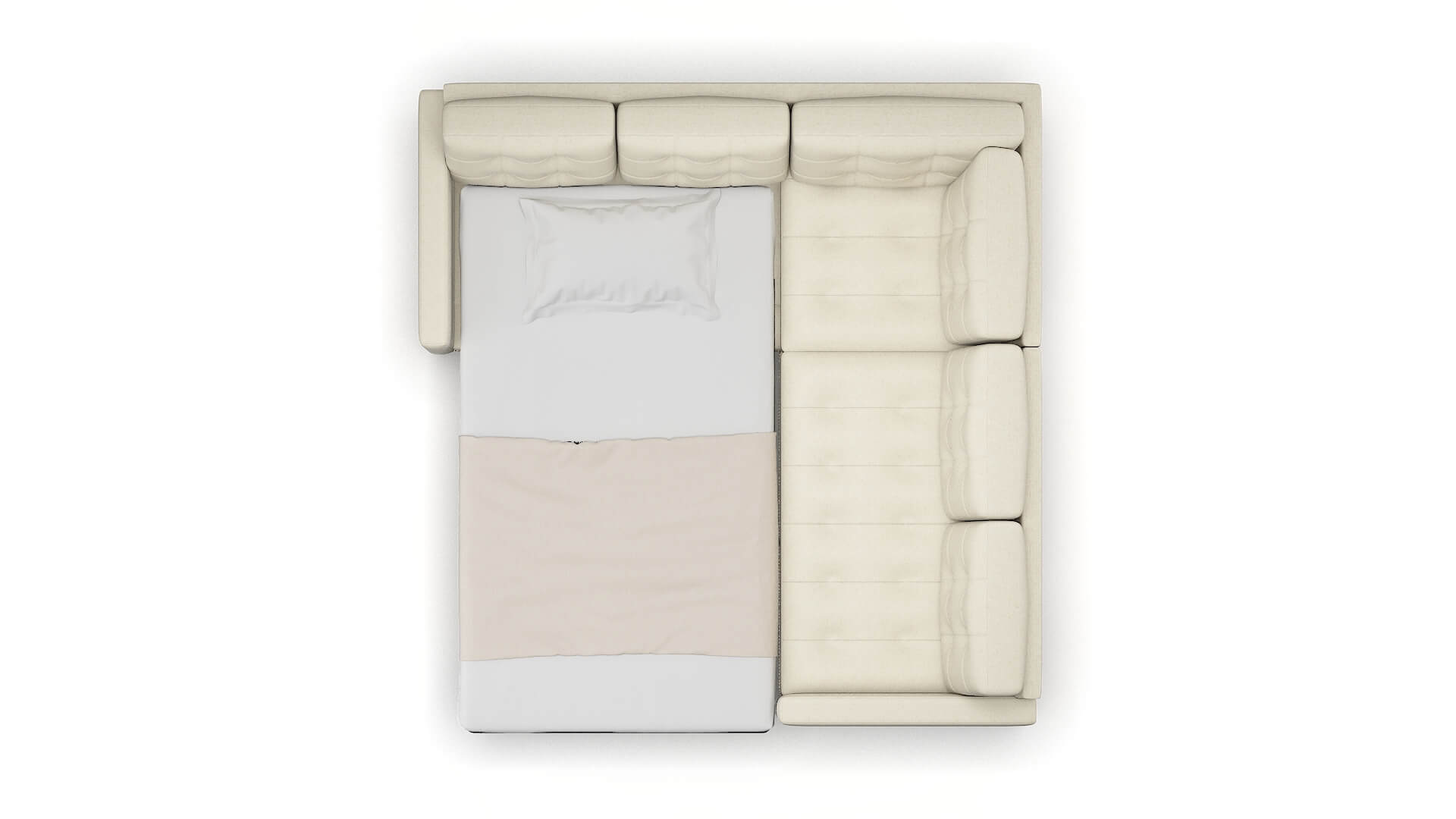 Davos Lana Sand Sectional Sleeper Espresso legs 3