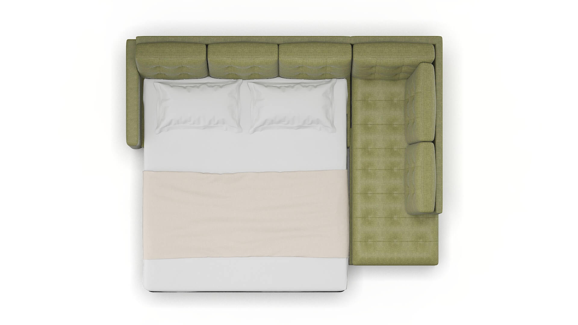 Davos Leslie Lawn Panel Sleeper Espresso legs 3