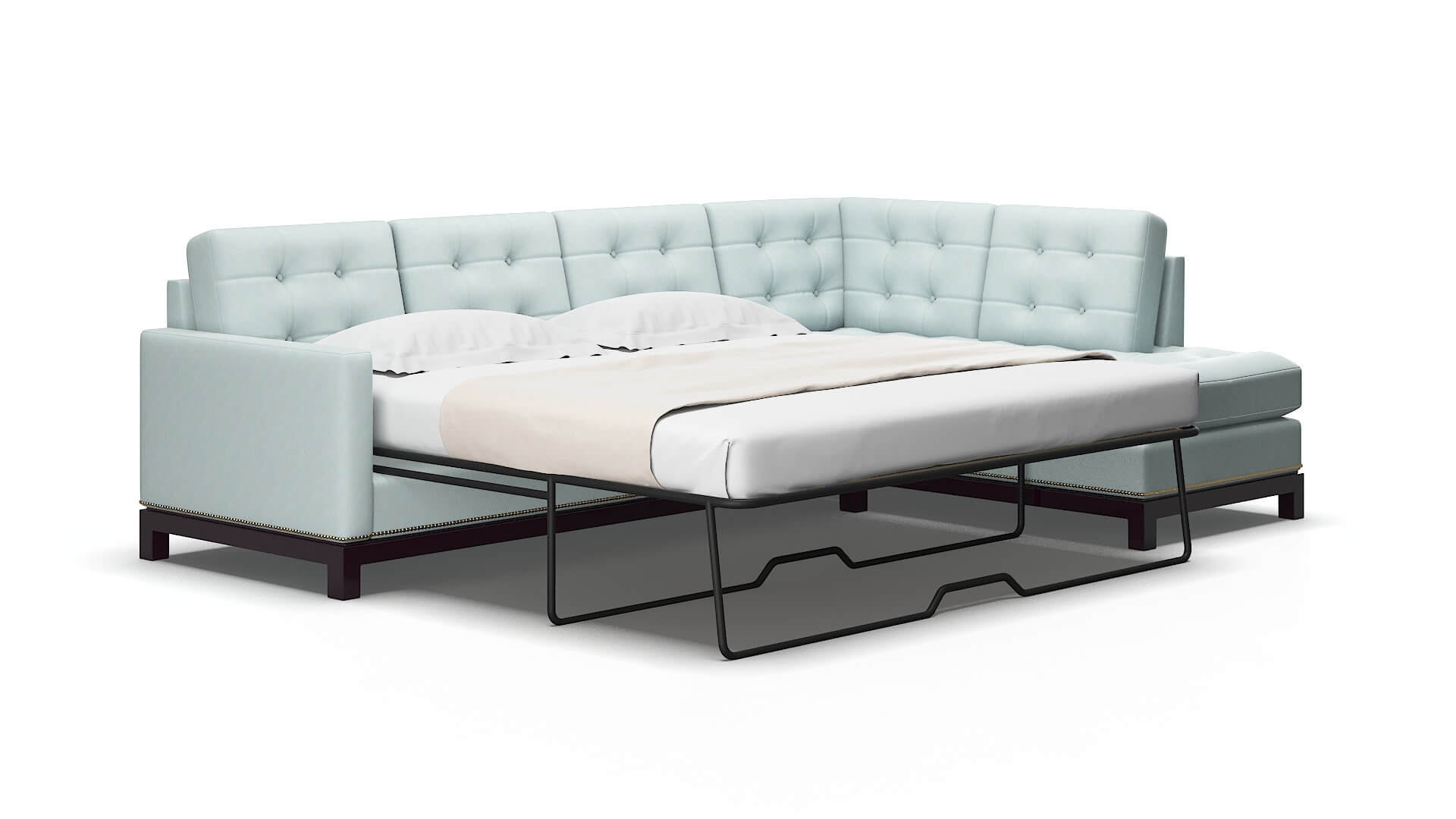 Davos Leslie robins_egg Panel sleeper Espresso Legs  2