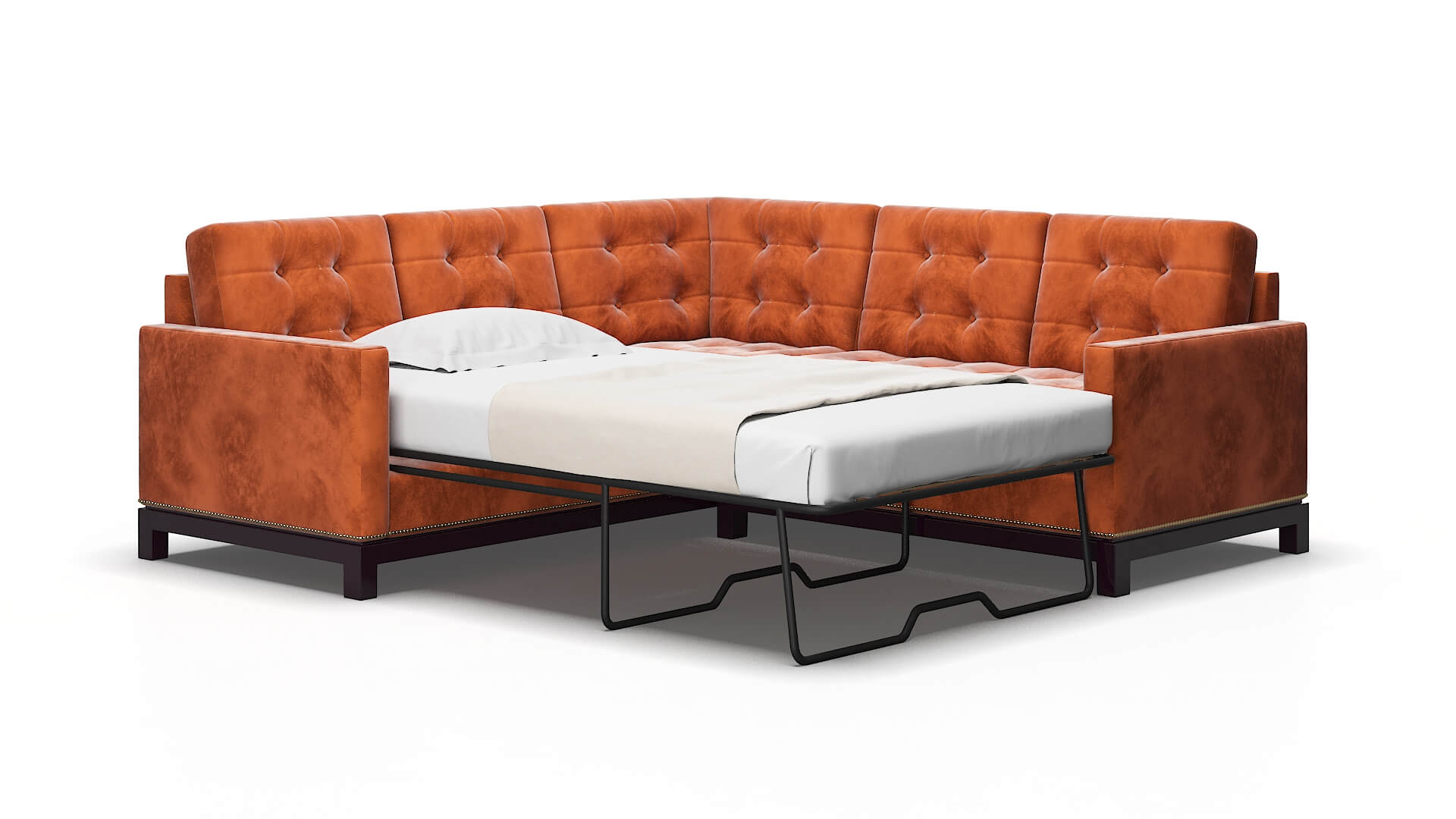 Davos Loft copper Sectional sleeper Espresso Legs  2