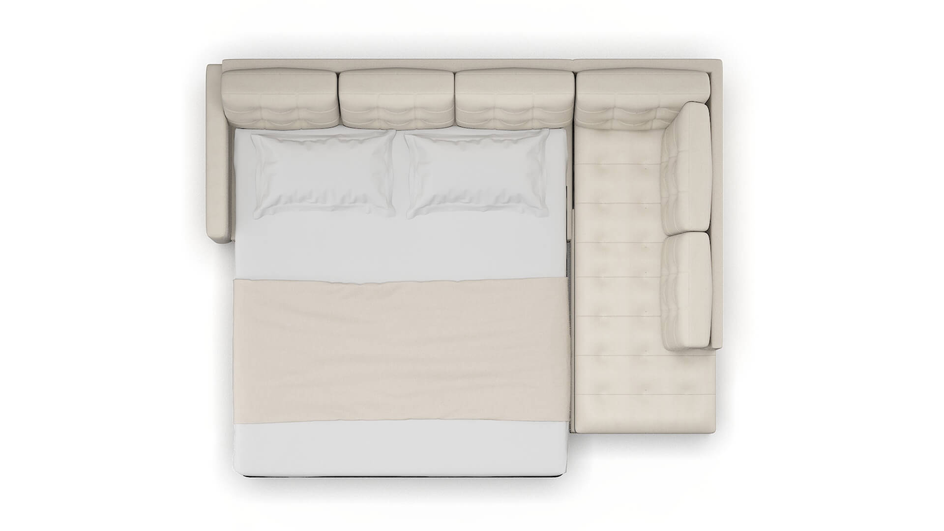 Davos Malibu Linen Panel Sleeper Espresso legs 3