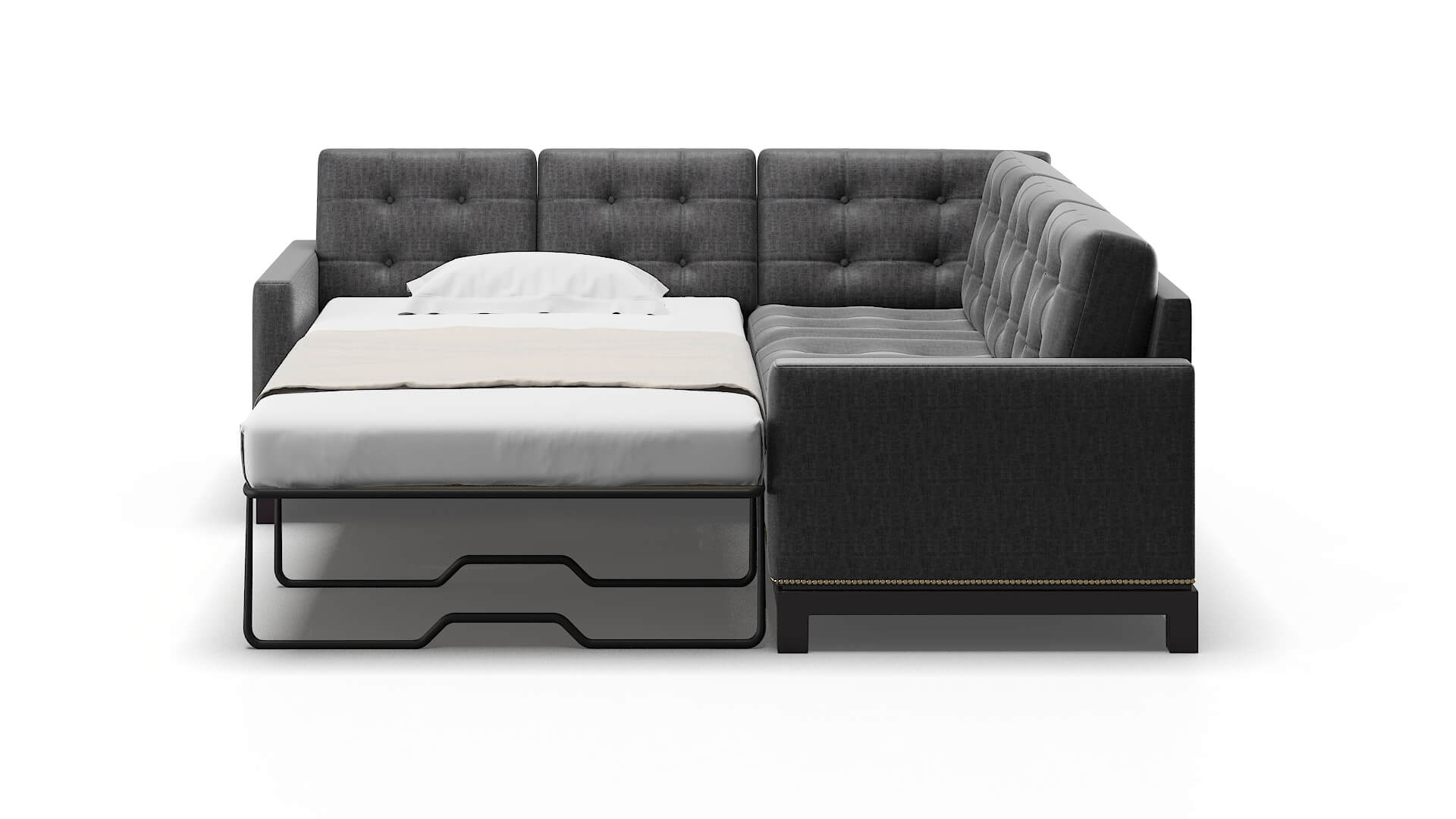 Davos Marcy Baltic Sectional Sleeper Espresso legs 1