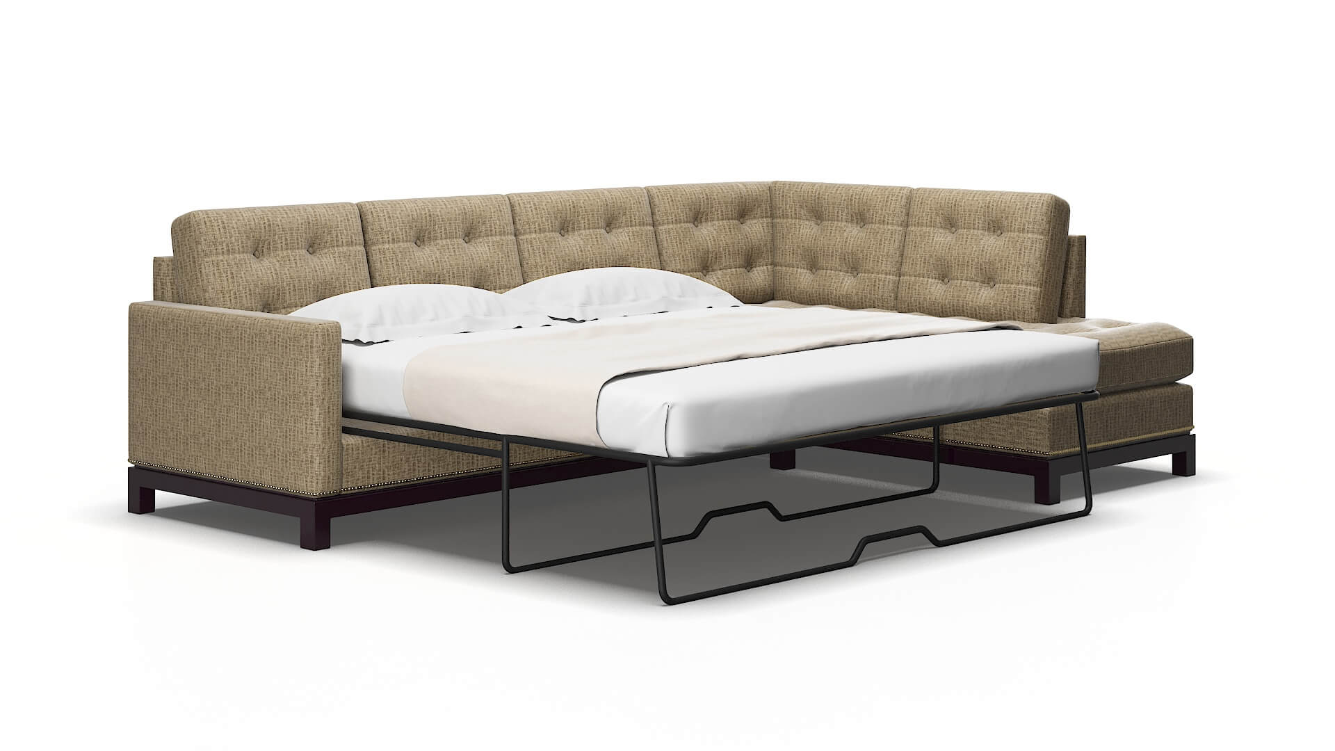 Davos Marcy camel Panel sleeper Espresso Legs  2