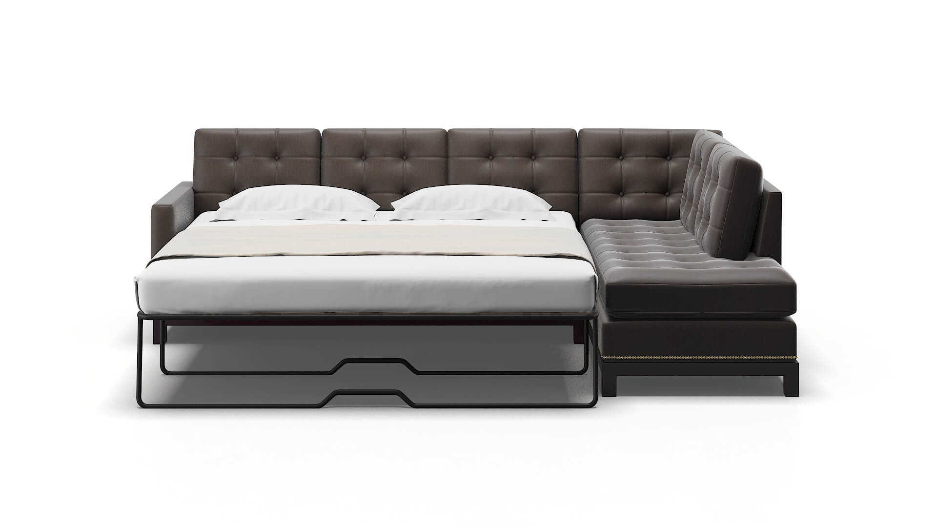 Davos Naples Graphite Panel Sleeper Espresso legs 1