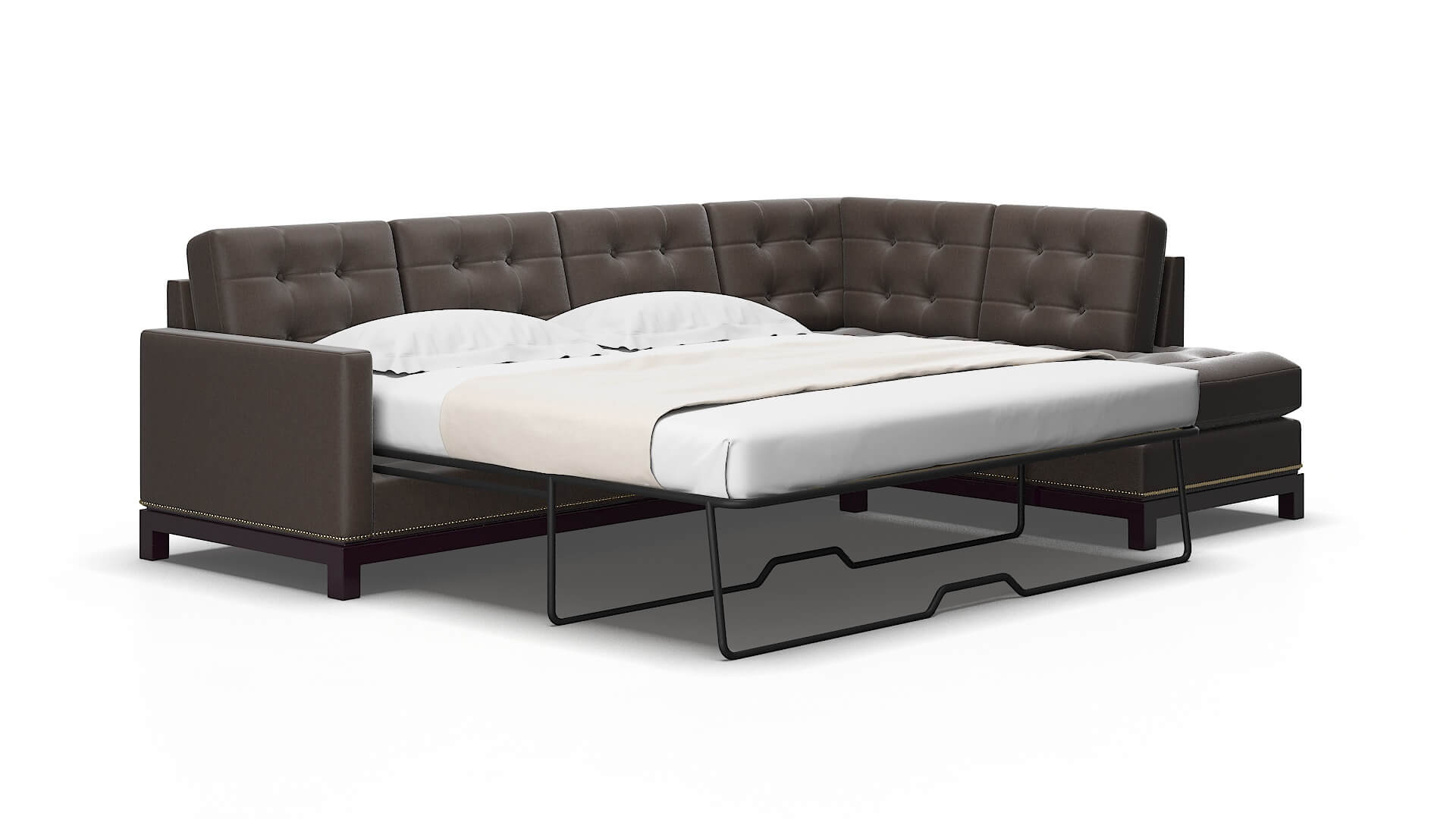 Davos Naples Graphite Panel Sleeper Espresso legs 2