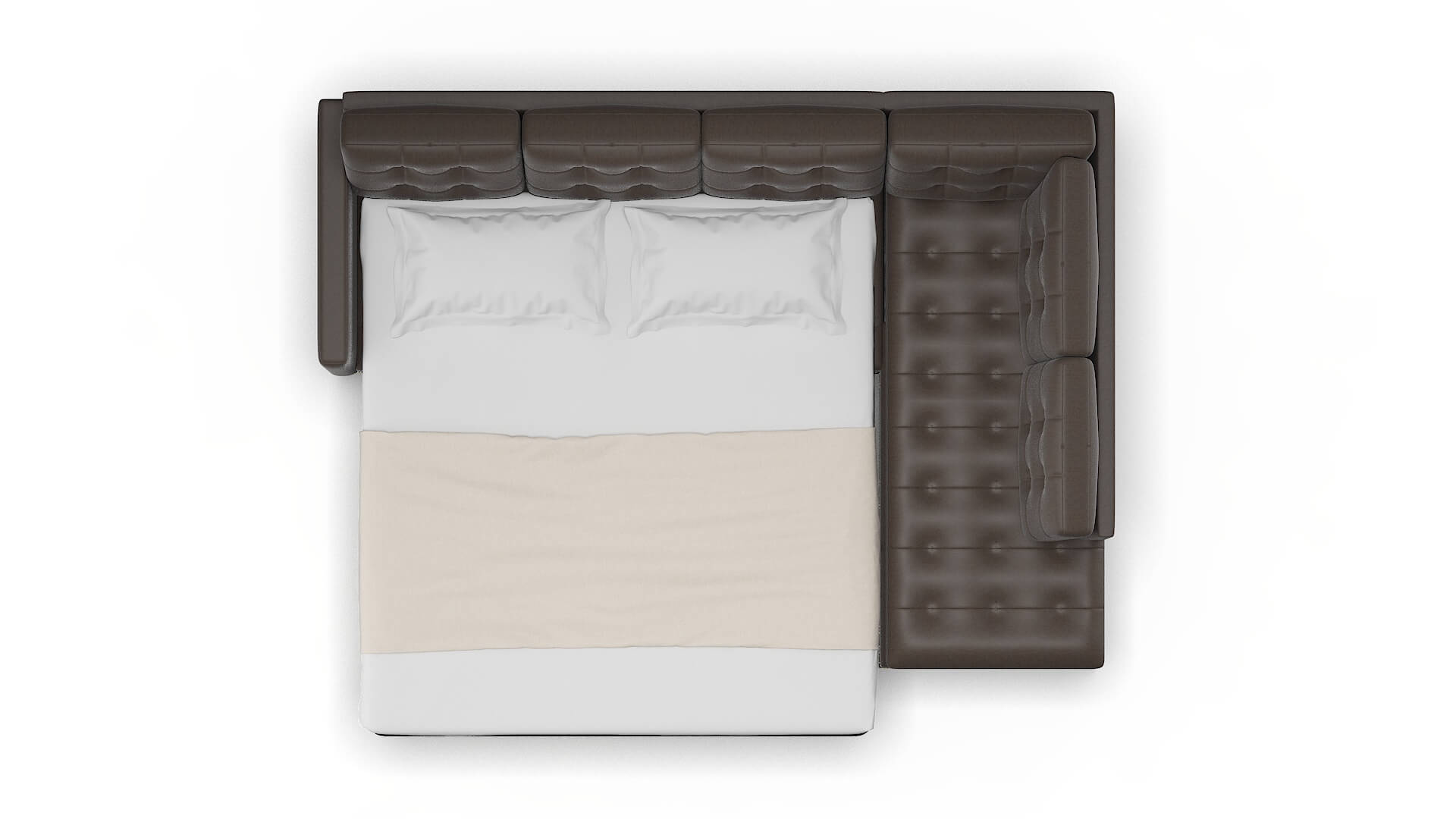 Davos Naples Graphite Panel Sleeper Espresso legs 3