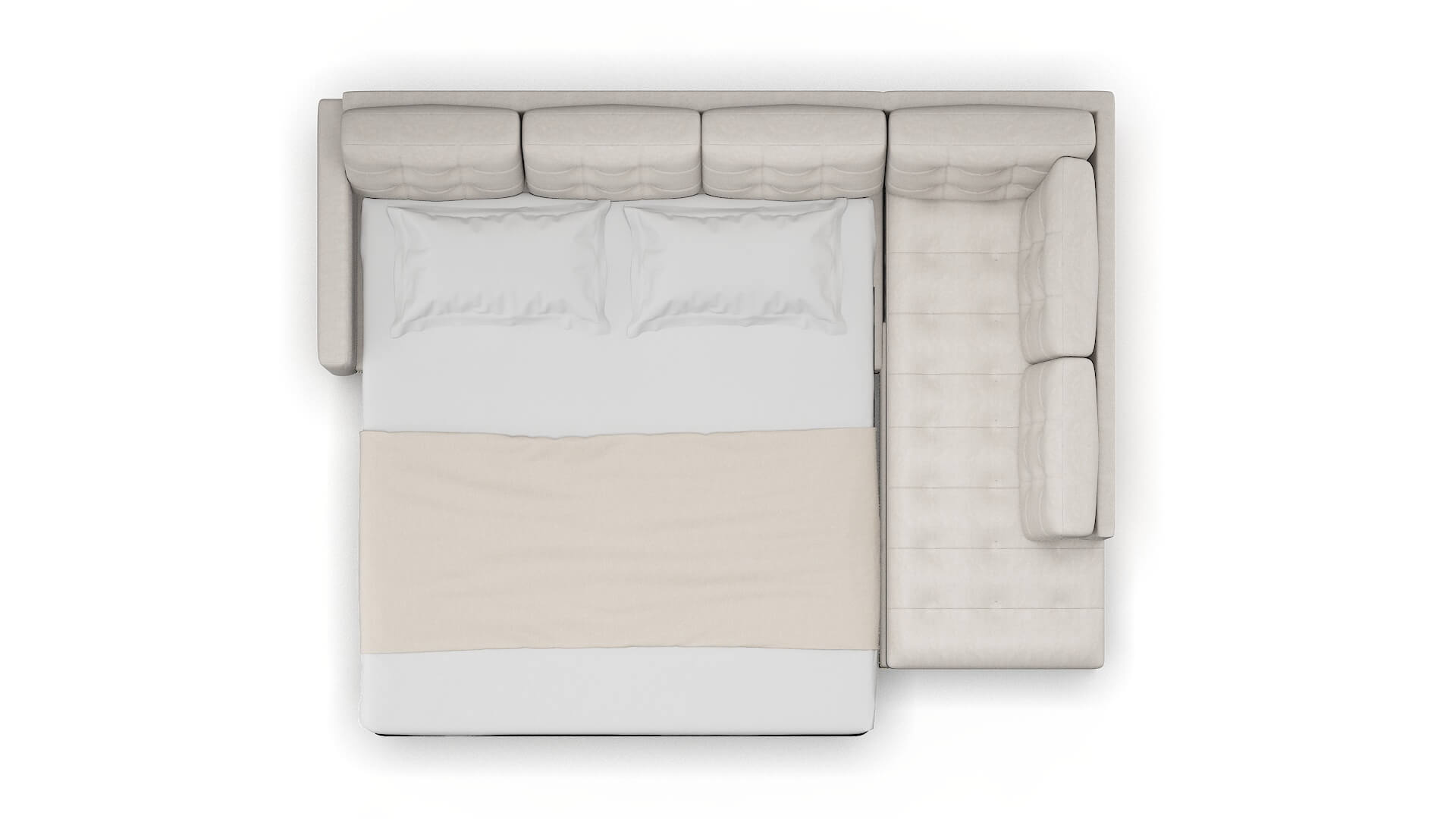 Davos Noble Grey Panel Sleeper Espresso legs 3