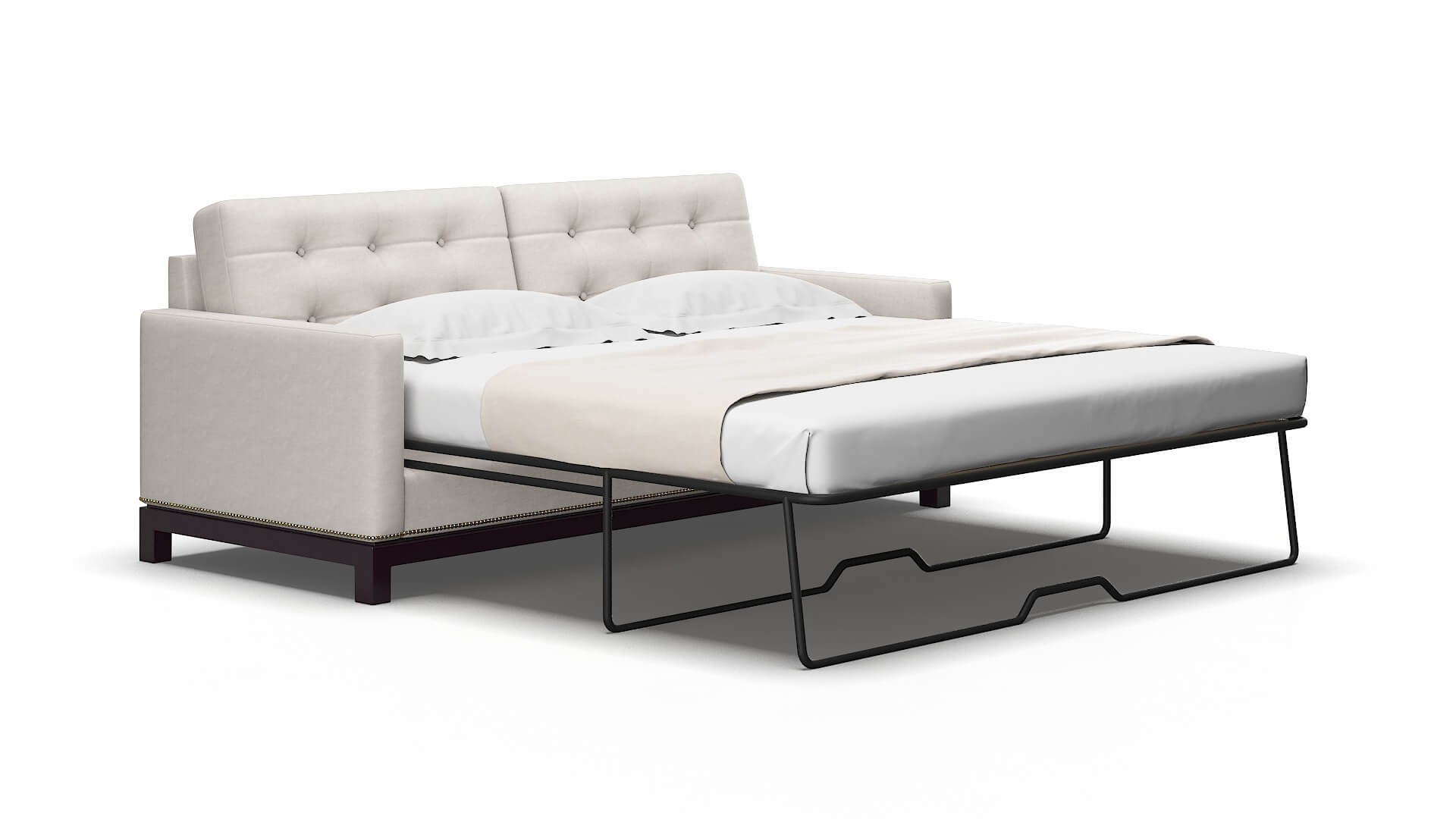 Davos Noble Grey Sofa Sleeper Espresso legs 2
