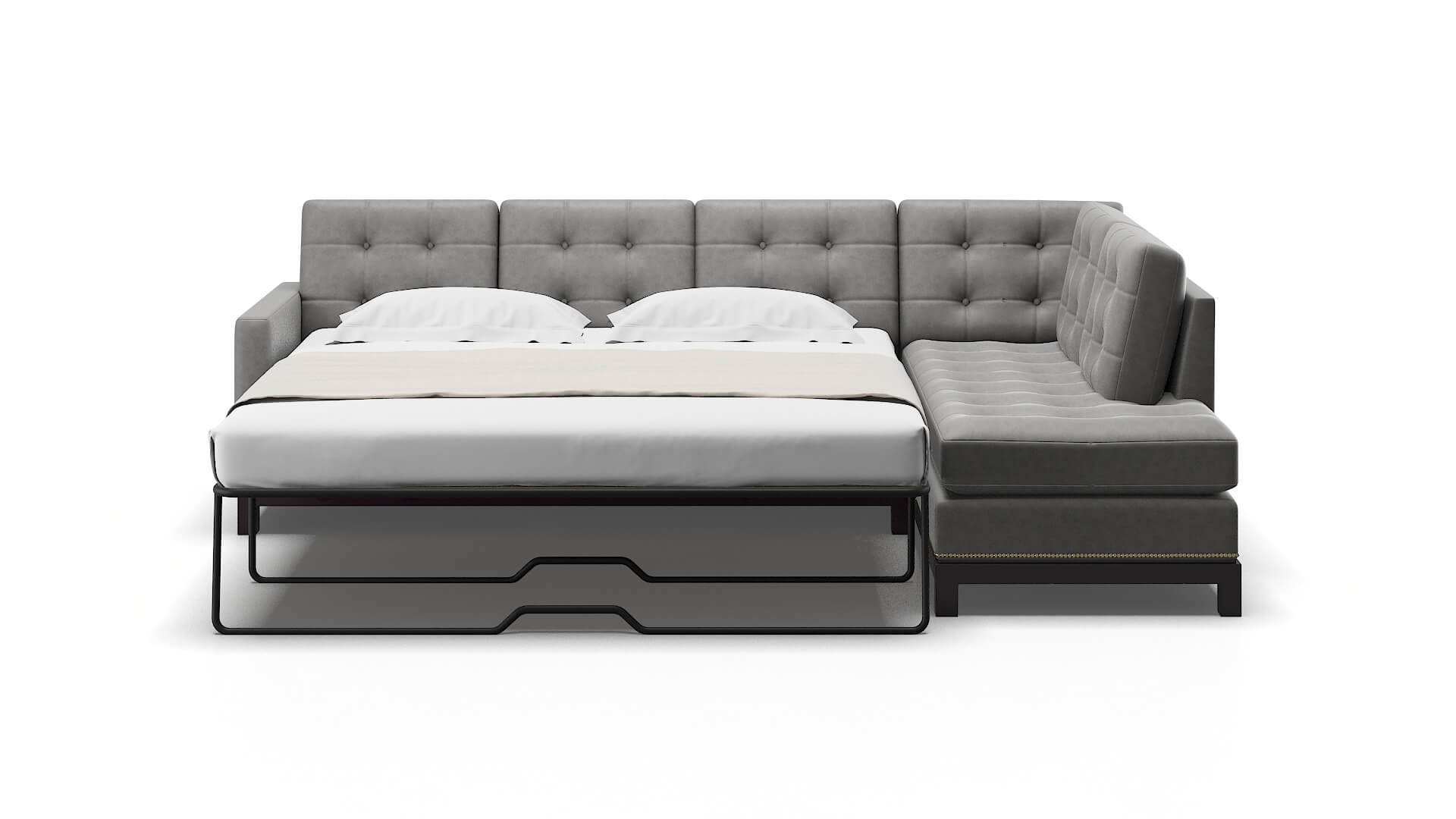 Davos Noble Smoke Panel Sleeper Espresso legs 1