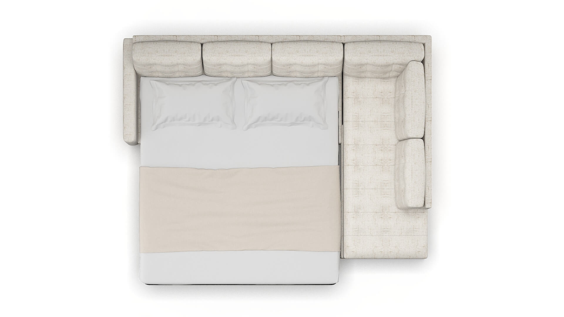 Davos Oceanside Natural Panel Sleeper Espresso legs 3