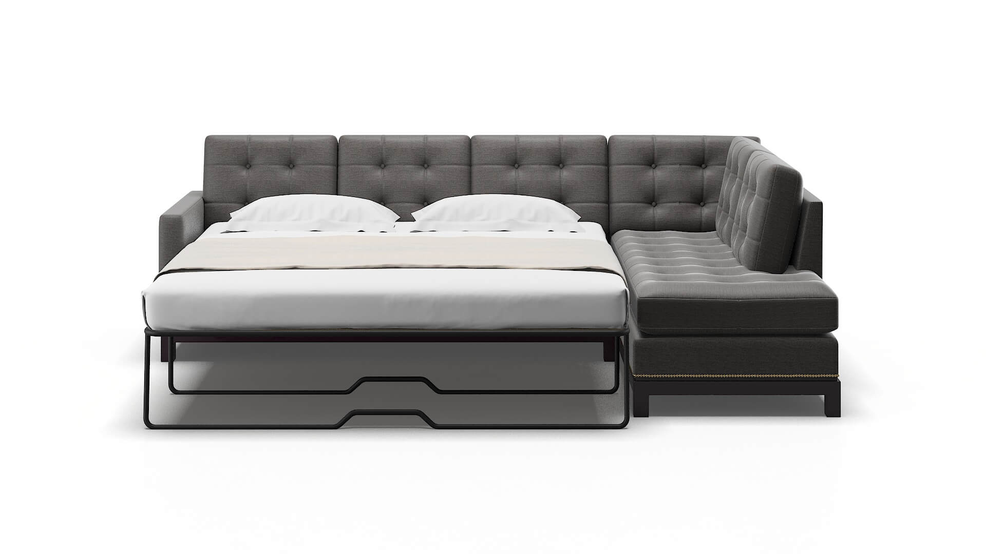 Davos Oscar Charcoal Panel Sleeper Espresso legs 1
