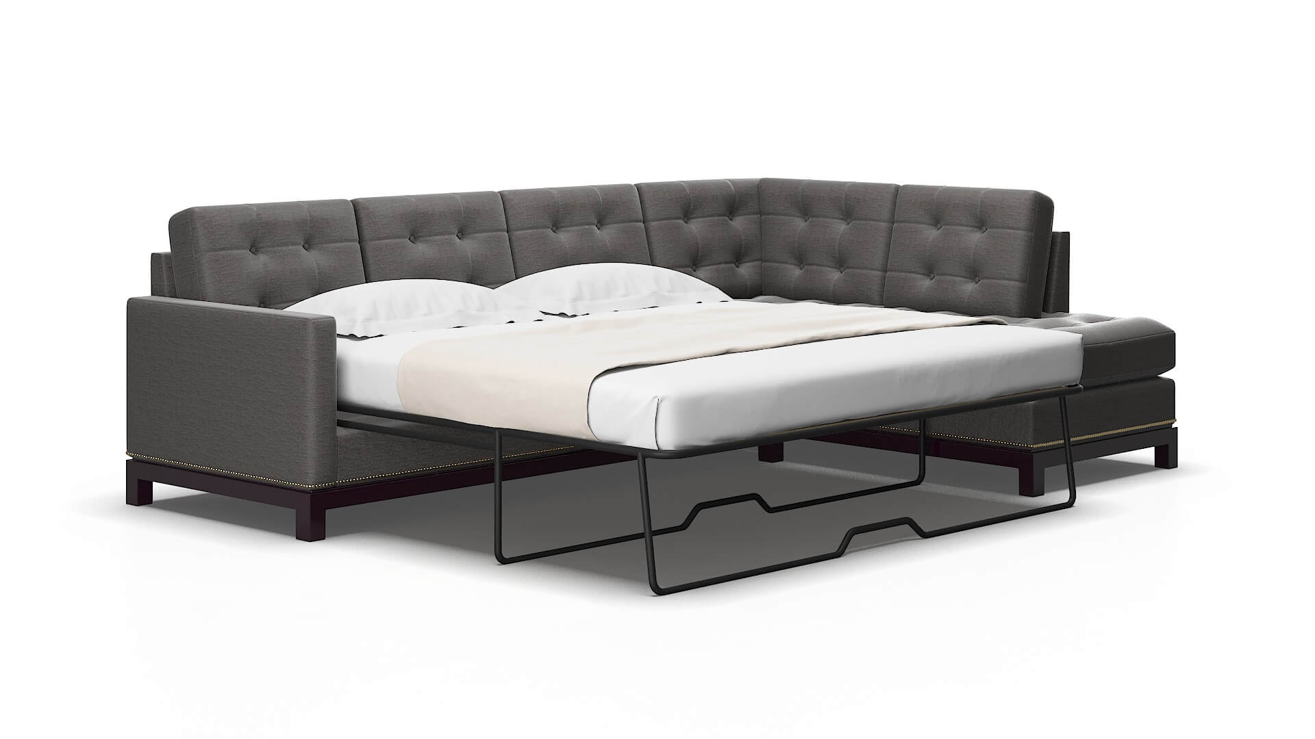 Davos Oscar Charcoal Panel Sleeper Espresso legs 2