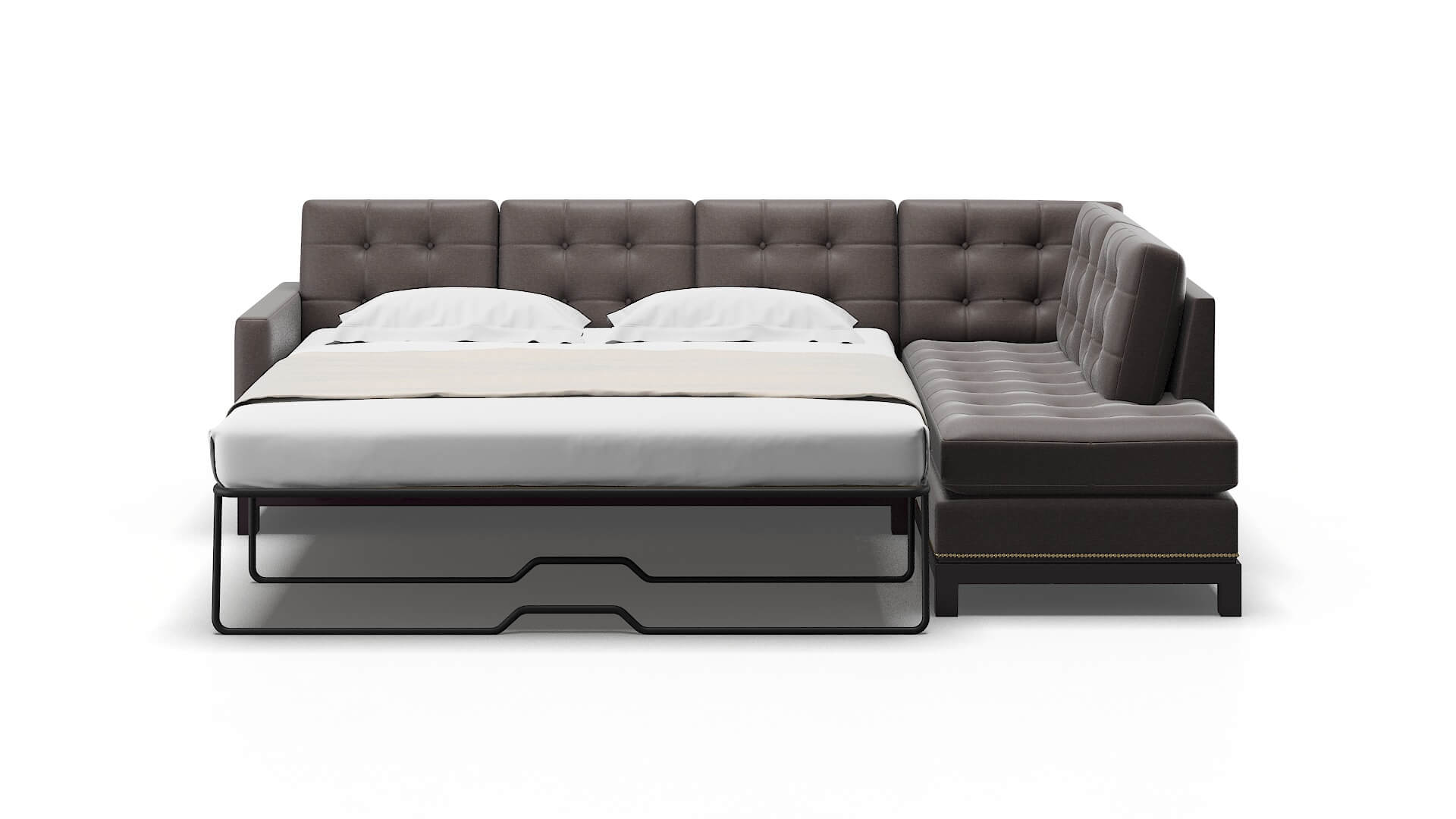 Davos Oscar Chocolate Panel Sleeper Espresso legs 1