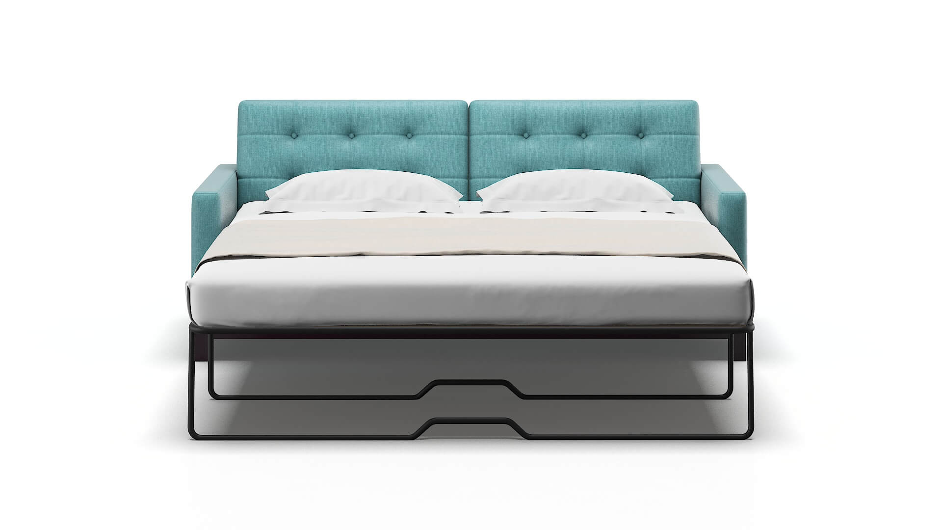 Davos Parker Turquoise Sofa Sleeper Espresso legs 1