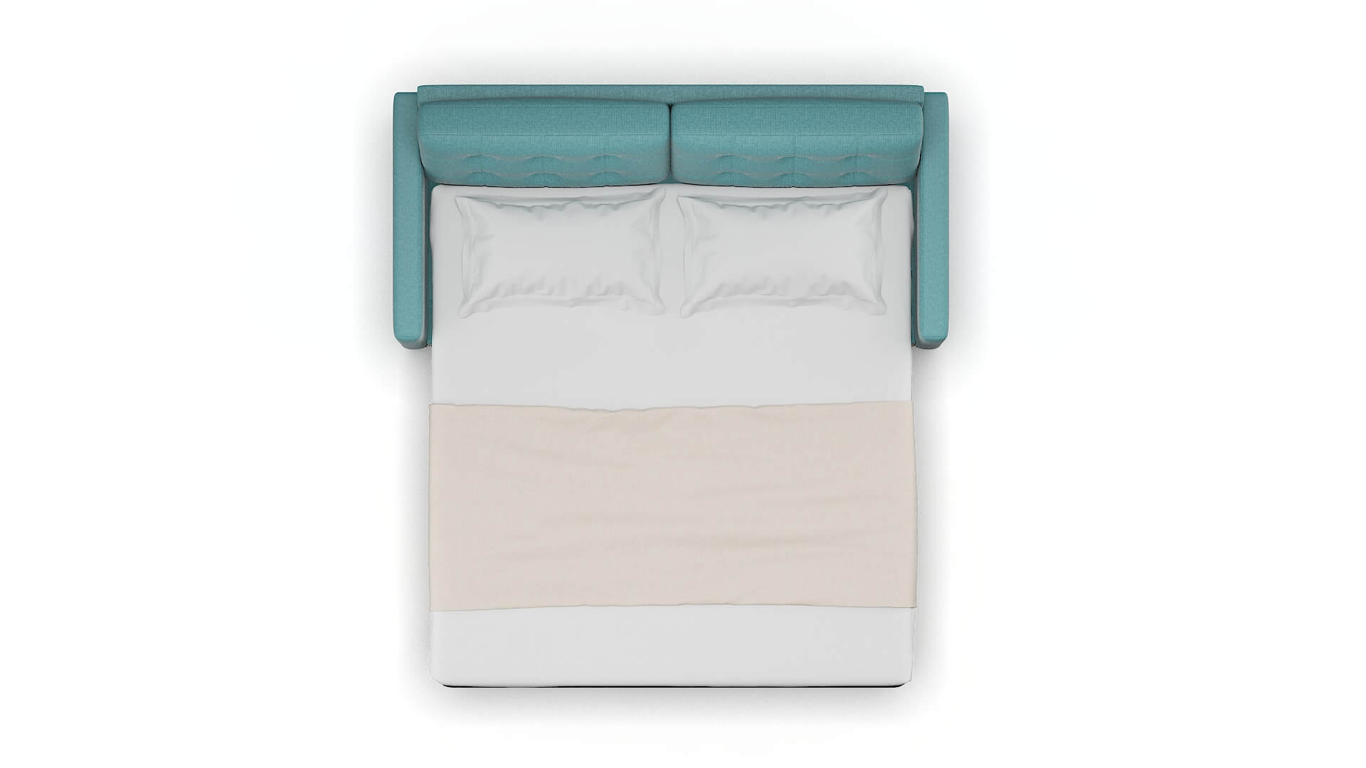 Davos Parker Turquoise Sofa Sleeper Espresso legs 3