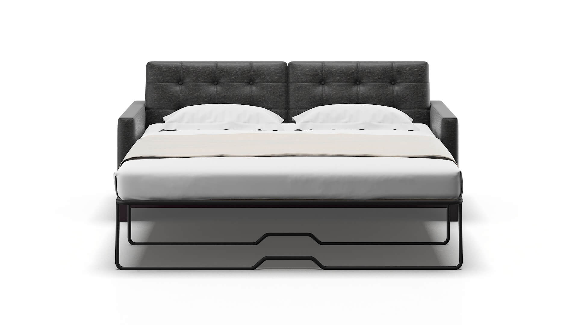 Davos Phoenix Charcoal Sofa Sleeper Espresso legs 1