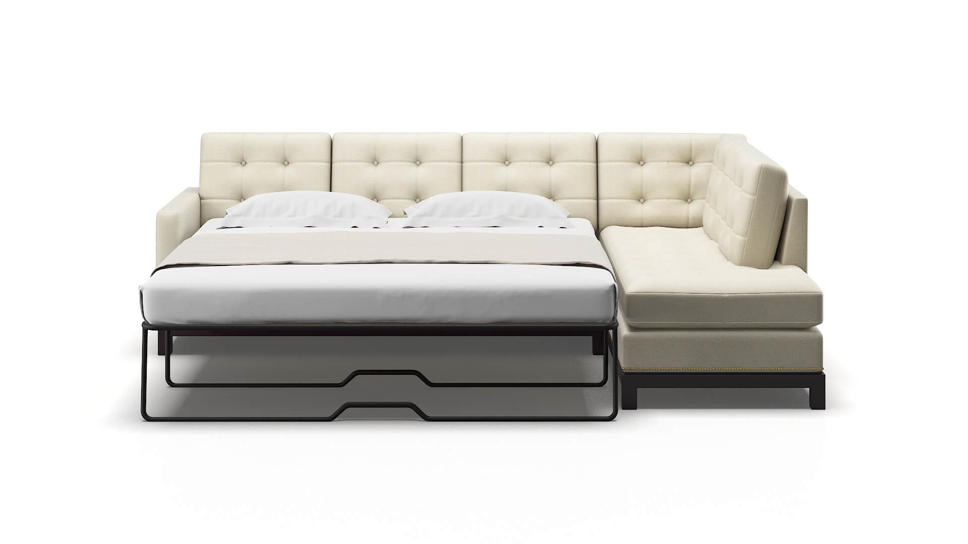 Davos Phoenix Ivory Panel Sleeper Espresso legs 1