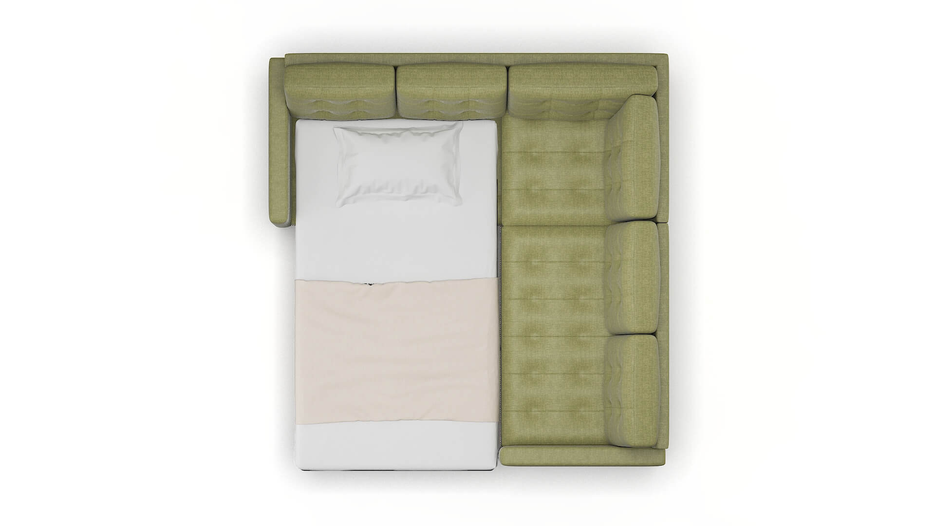 Davos Portland Basil Sectional Sleeper Espresso legs 3