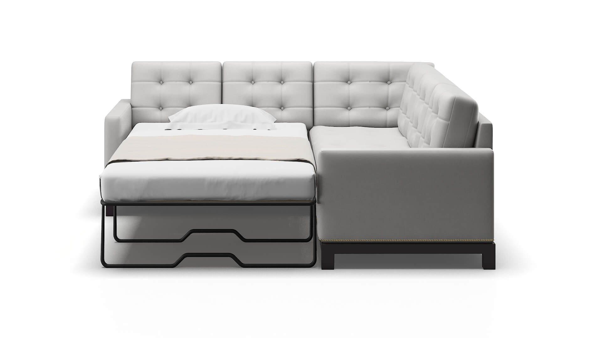 Davos Prisma Steam Sectional Sleeper Espresso legs 1