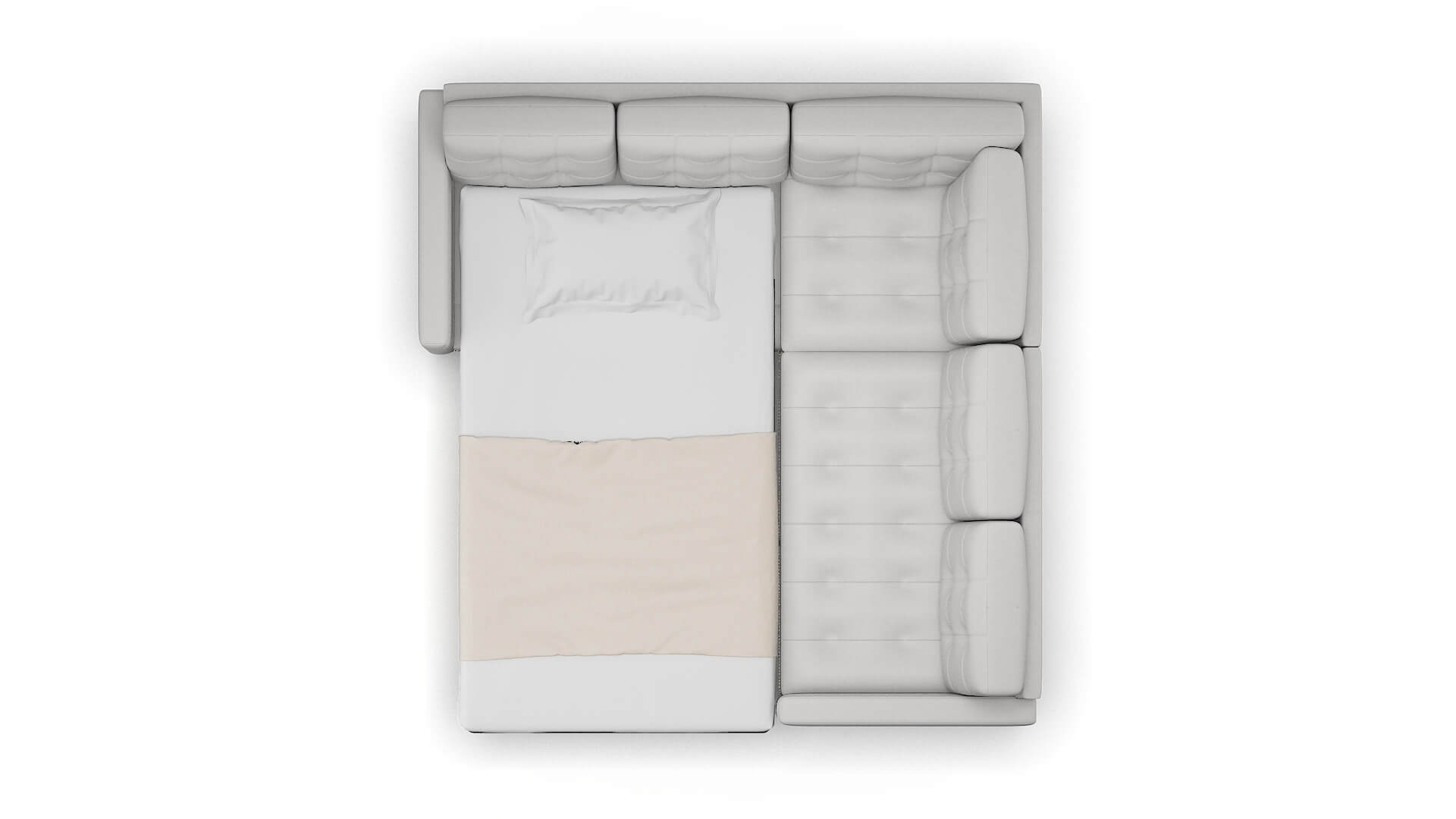 Davos Prisma Steam Sectional Sleeper Espresso legs 3