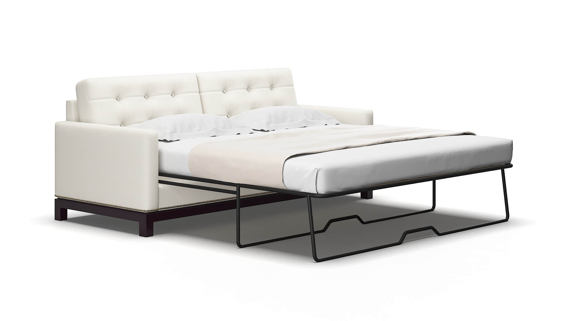 Davos R_prize Cream Sofa Sleeper Espresso legs 2