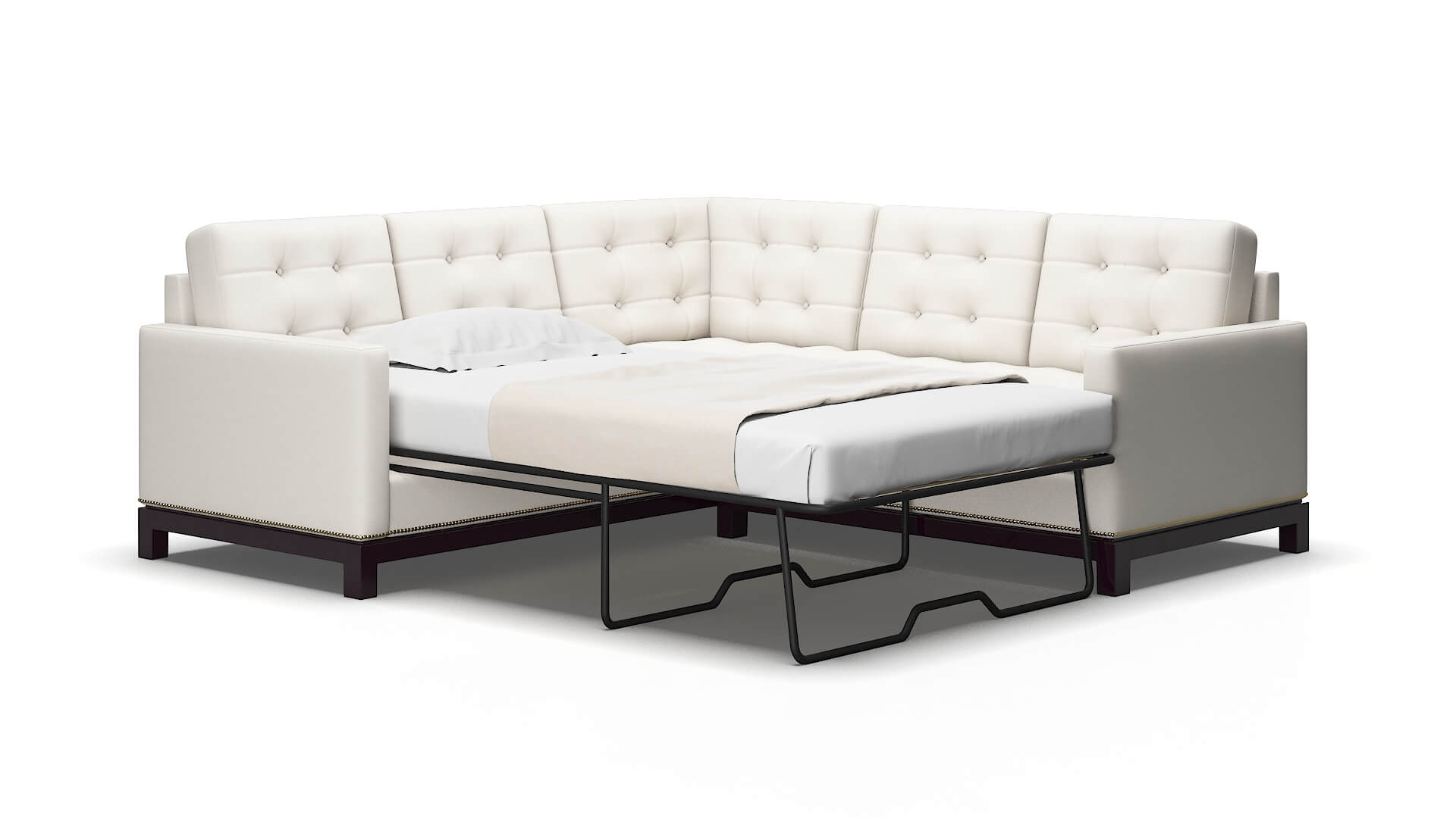 Davos Redondo Pearl Sectional Sleeper Espresso legs 2