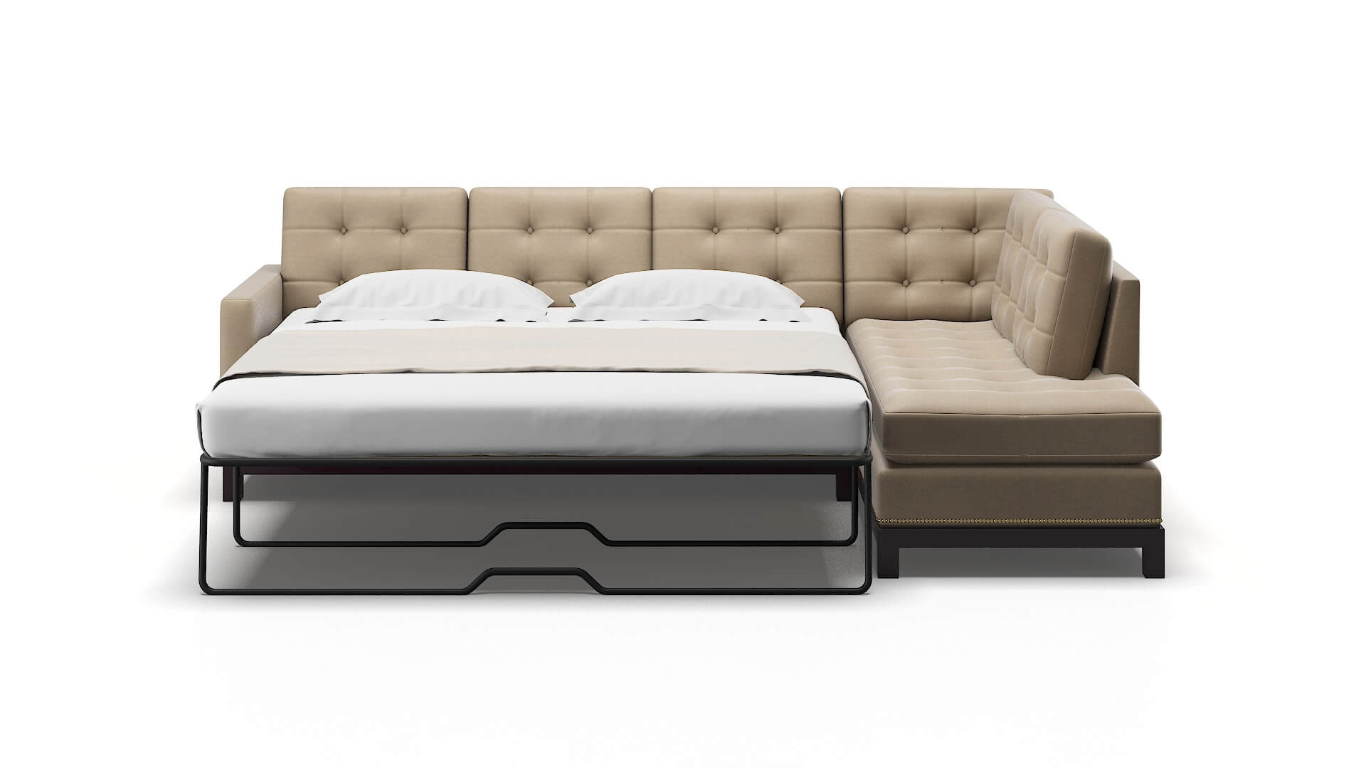 Davos Rocket Cappuccino Panel Sleeper Espresso legs 1